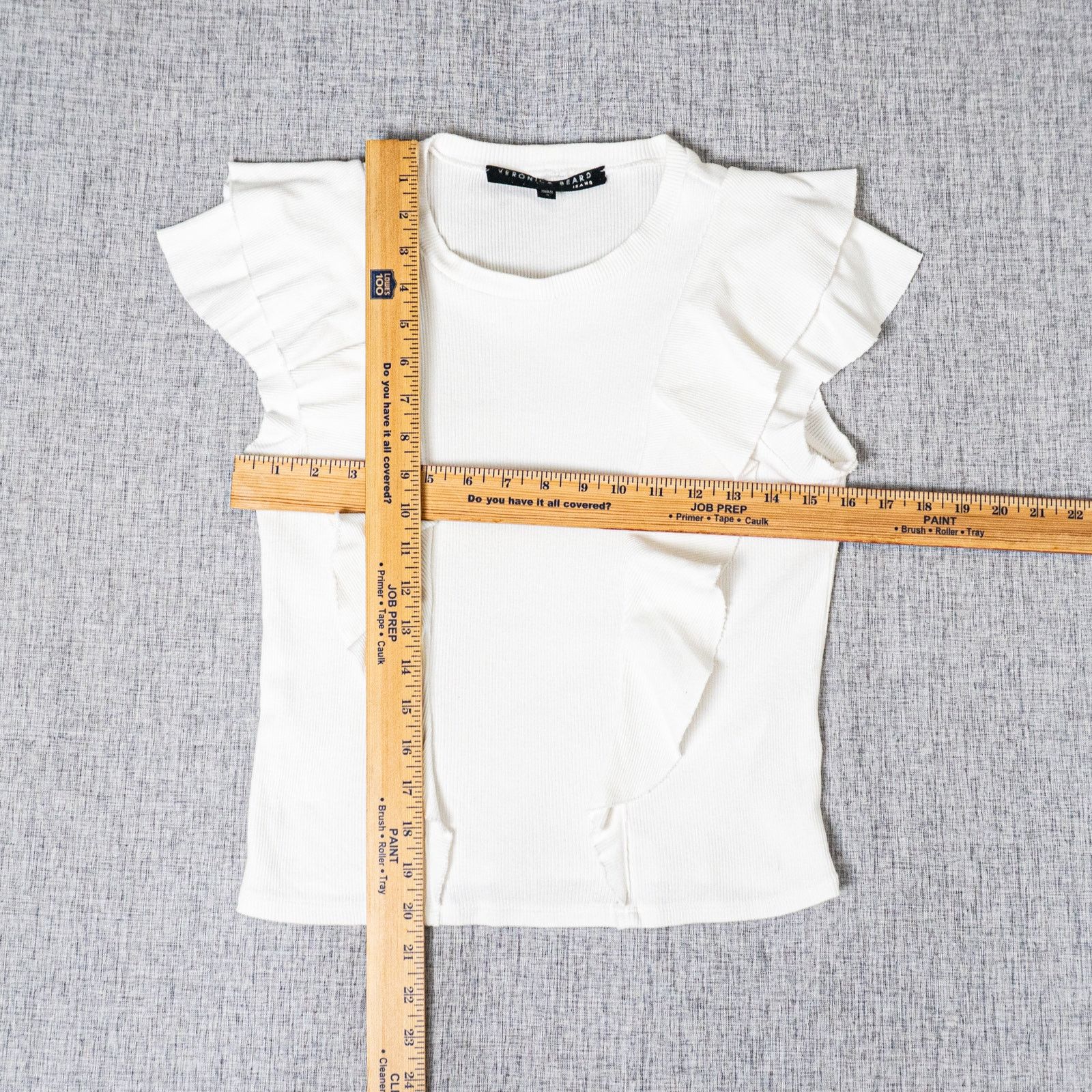 Veronica Beard Veronica Beard Bea Short Sleeve Ruffle Tee in White Small Size S / US 4 / IT 40 - 5 Thumbnail