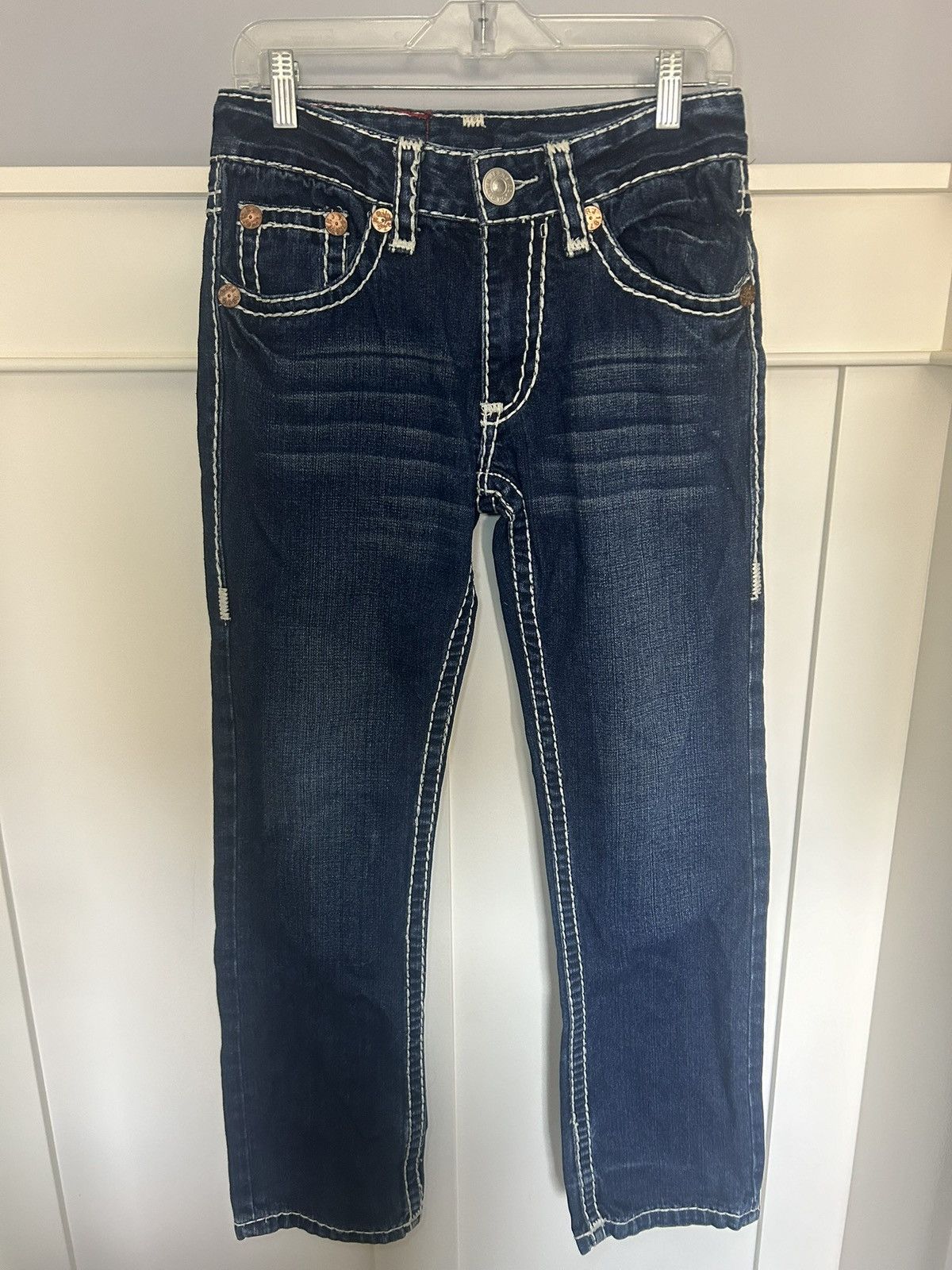 Vintage Vintage Rough Rider Jeans big contrast stitch denim Size US 29 - 1 Thumbnail