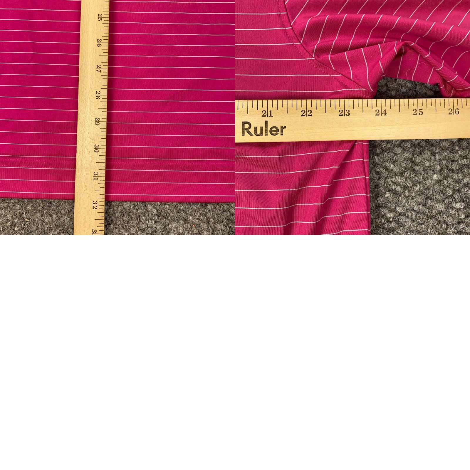 Footjoy FootJoy Shirt Mens Large Pink Striped Polo Short Sleeve Stretch Golf Polo Shirt Mens Size US L / EU 52-54 / 3 - 8 Thumbnail