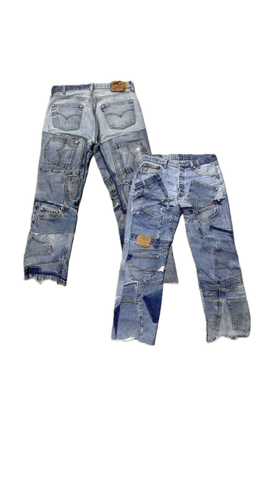 Levi's × Vintage Rare🔥Vintage Levi’s Patchwork Custom 90’s Jeans Size US 33 - 1 Thumbnail