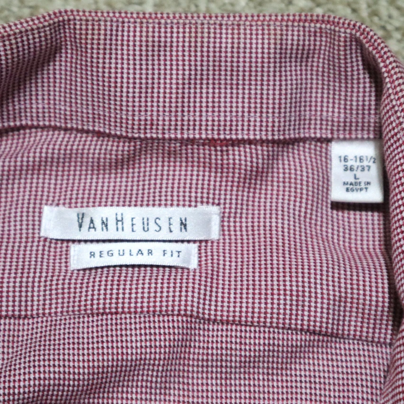 Van Heusen Van Heusen Red Plaid Button-Up Shirt Long Sleeve Men's Size Large 16.5 Casual Size US L / EU 52-54 / 3 - 3 Thumbnail