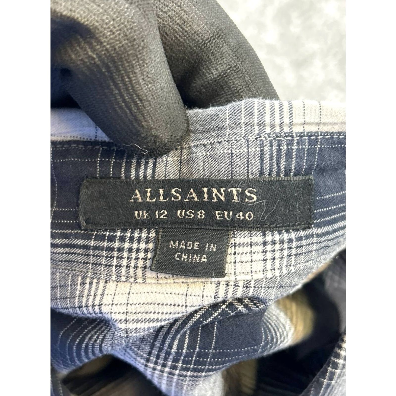 Allsaints Allsaints Shirt Dress Womens 8 Black Cotton Button Up Shirt Dress Women Size 8 Casual Spring Summer Vintage No (if needed) Size M / US 6-8 / IT 42-44 - 3 Thumbnail
