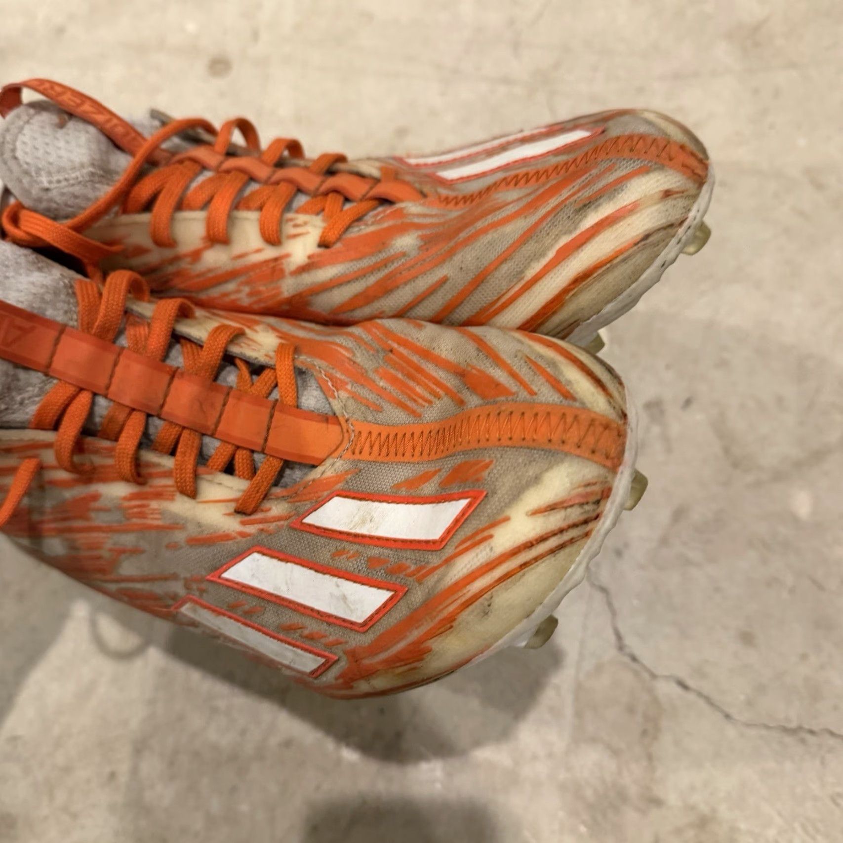 Adidas adidas Adizero Cleats White Team Orange GZ6913 Mens Size 11 Cleats Athletic Shoe Team Orange White Mens Size 11 Size US 11 / EU 44 - 6 Thumbnail