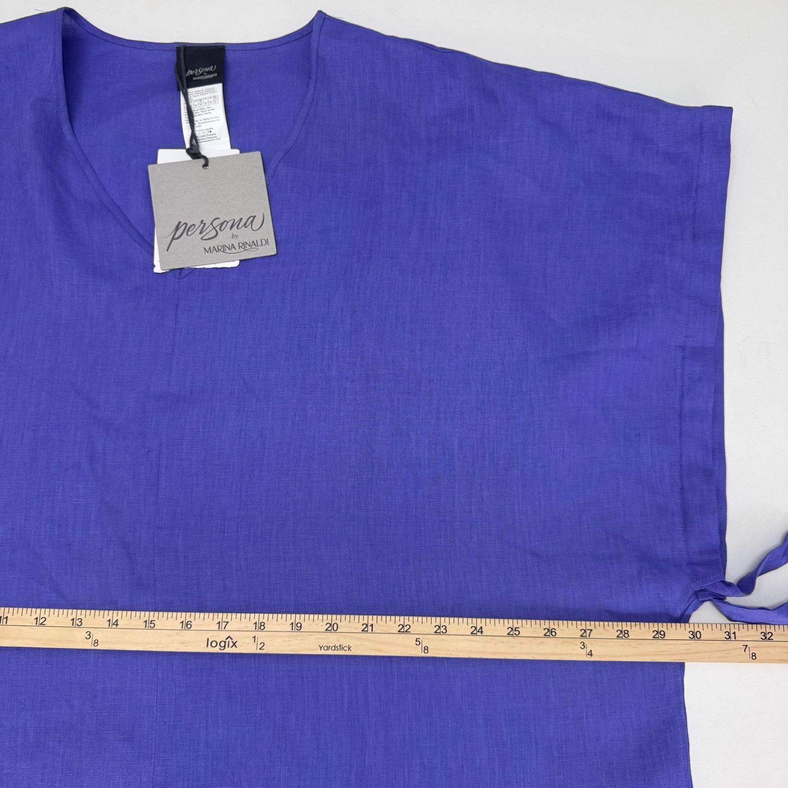 Marina Rinaldi Marina Rinaldi Linen Hi Low Poncho Boxy Beachy Tropical Size L / US 10 / IT 46 - 4 Thumbnail