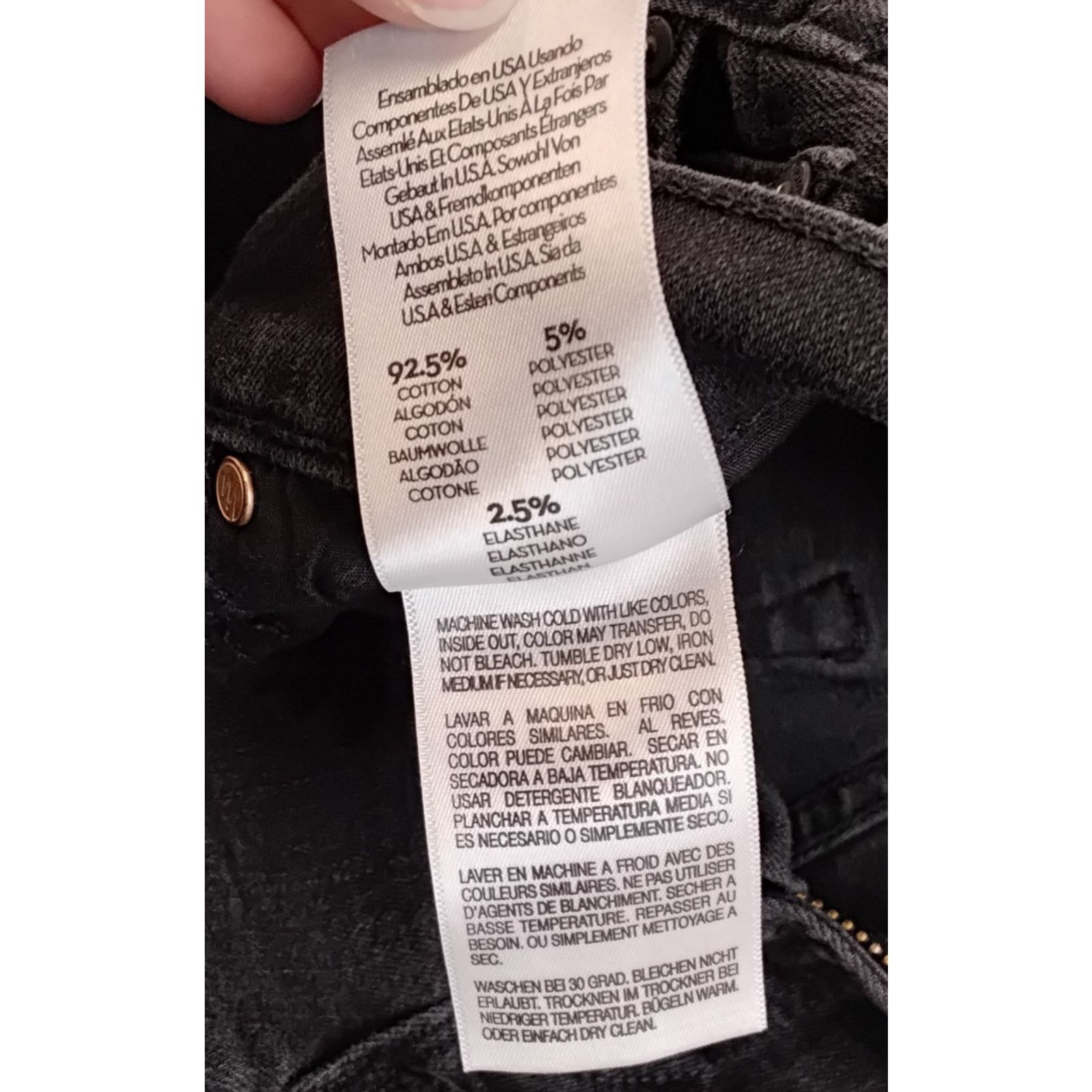 MOTHER Mother The Insider Crop Fray Jeans Women's 25x25 Black Wash Size 25" / US 0 / IT 36 - 8 Thumbnail