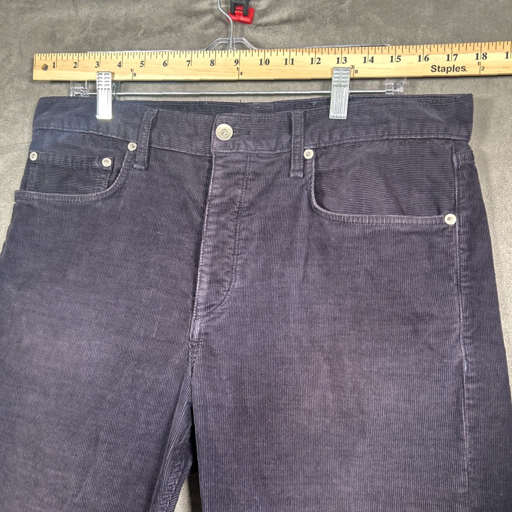 Rag & Bone Rag & Bone Slim Fit Corduroy Pants Dark Navy Blue Cotton Blend 36 Men Straight Leg Flat Front Zip Inseam 33 Vintage No Size US 36 / EU 52 - 3 Thumbnail