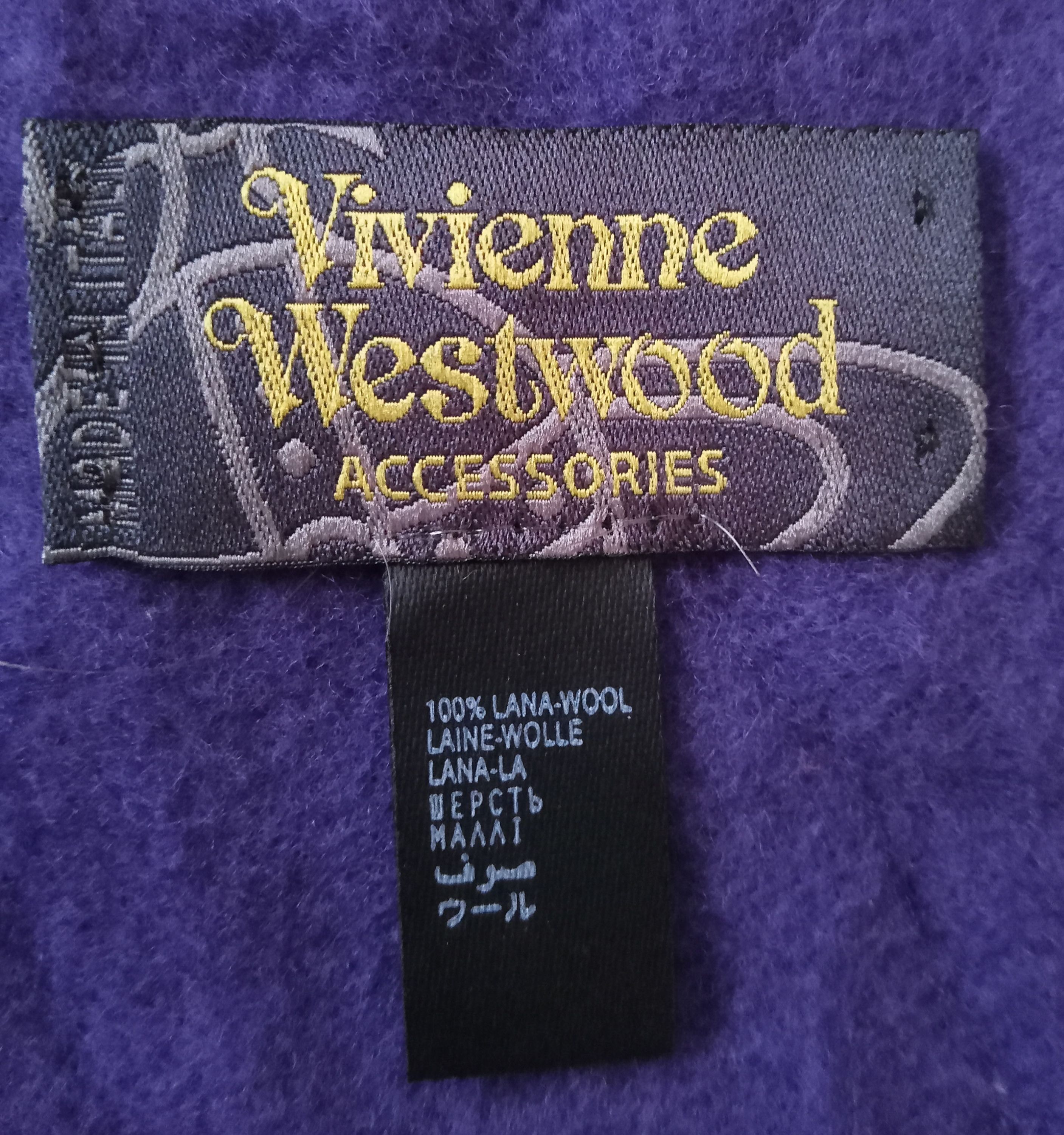 Vivienne Westwood Vivienne Westwood Purple Wool Neck Scarf Size ONE SIZE - 4 Thumbnail