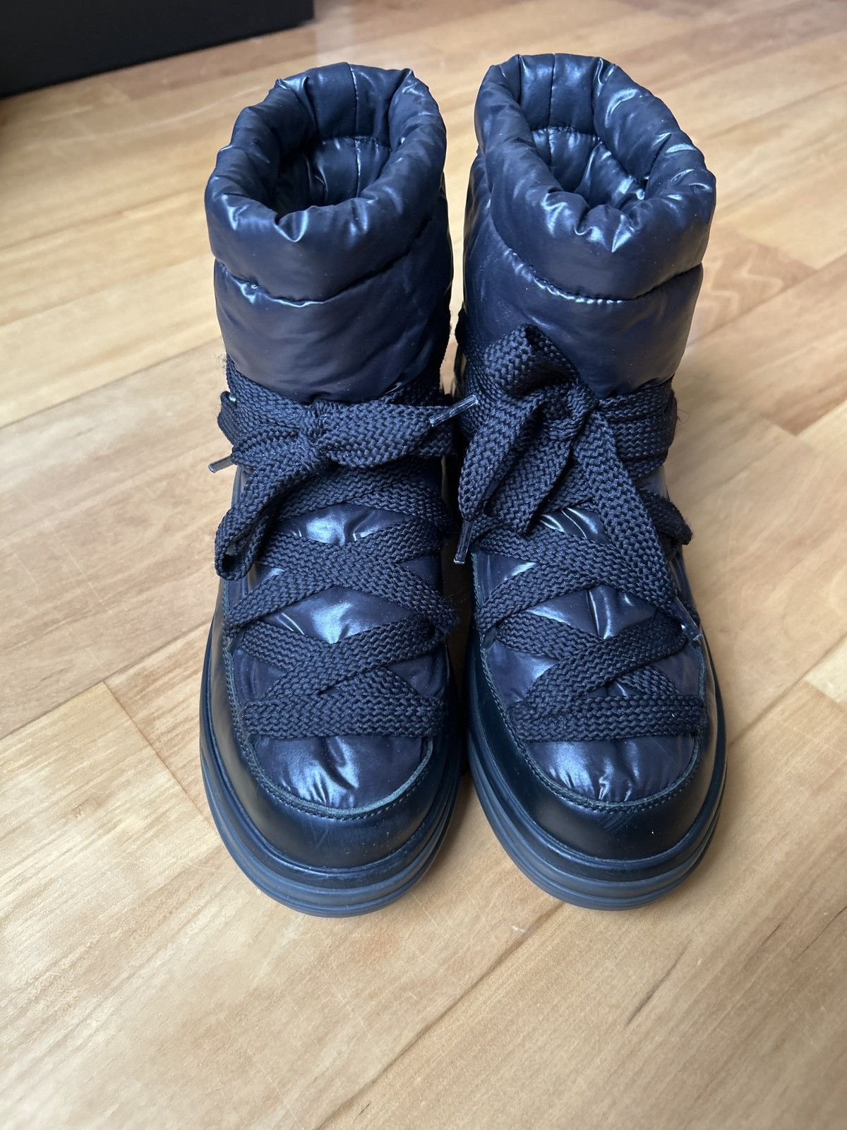 Moncler Moncler Insolux M Padded Nylon & Patent Leather Snow Boots Size US 9 / IT 39 - 1 Thumbnail