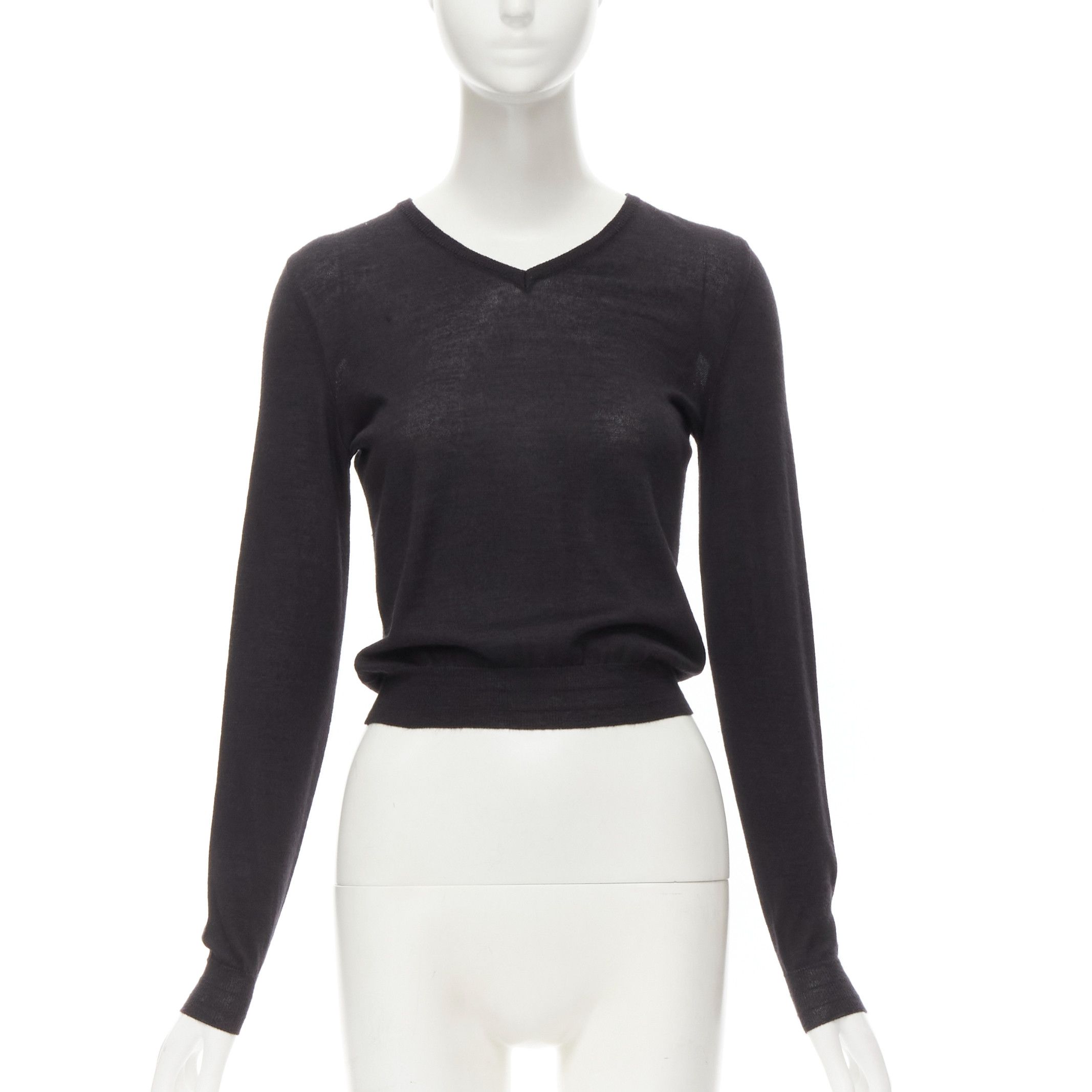 Tシャツ・カットソー VERSACE Midnight Blue Stretch Wool Blend Sweater P00903580.jpg