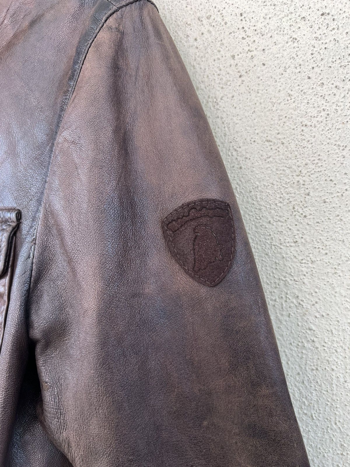 Lamborghini Vintage Tonino Lamborghini Patina Dark Brown Leather Jacket Size US M / EU 48-50 / 2 - 10 Thumbnail