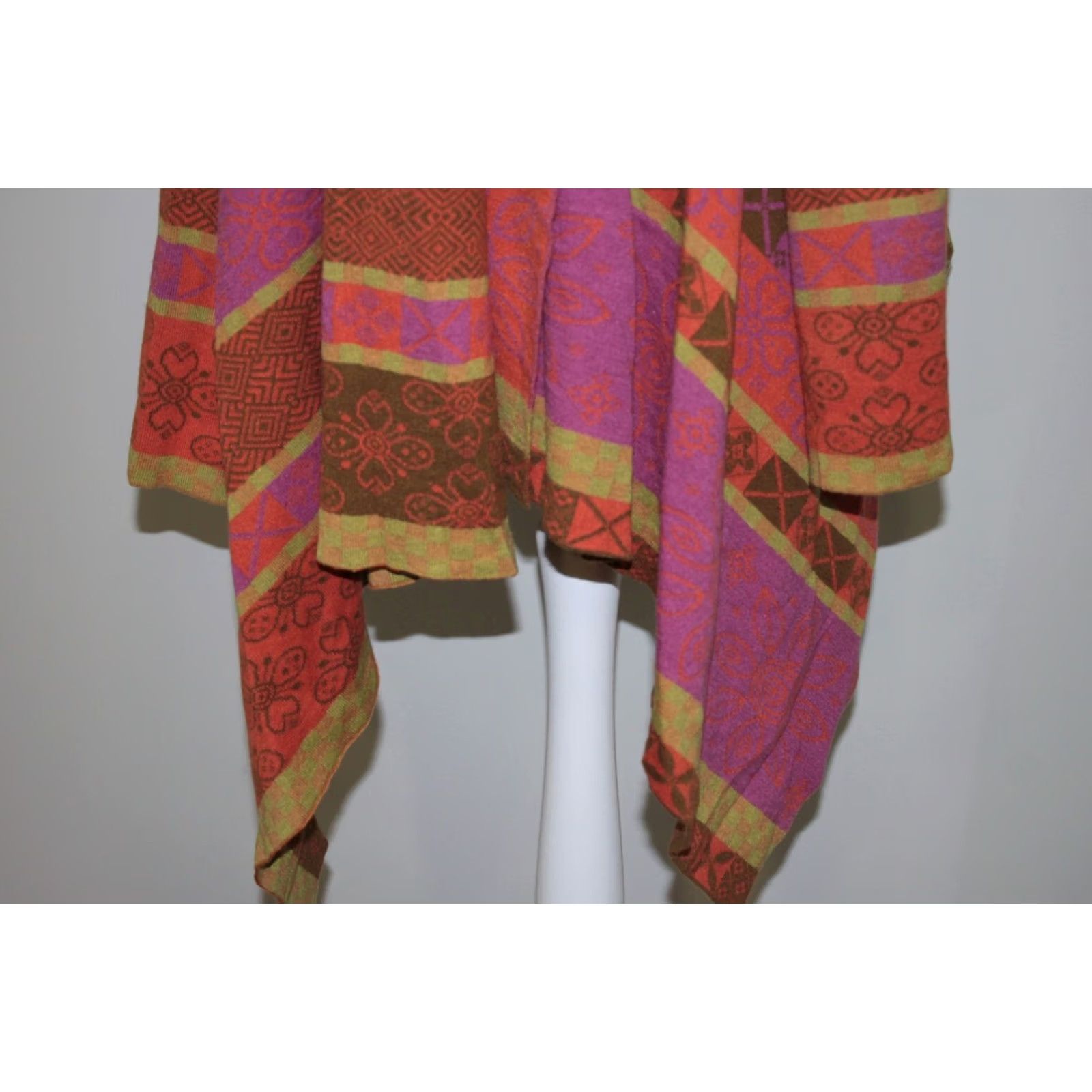 Vintage Gudrun Sjoden Cardigan Jumper Silk Wool Multicoloured L/XL Womens Defects Size L / US 10 / IT 46 - 3 Thumbnail