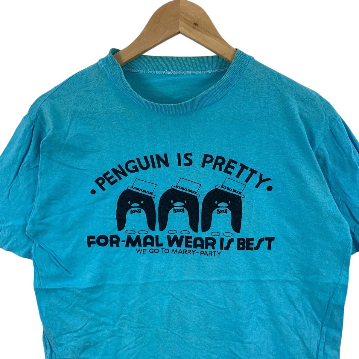 Vintage Vintage 90s JAPAN PENGUIN ANIME Marry Party Tee Shirt Top Size S / US 4 / IT 40 - 5 Thumbnail