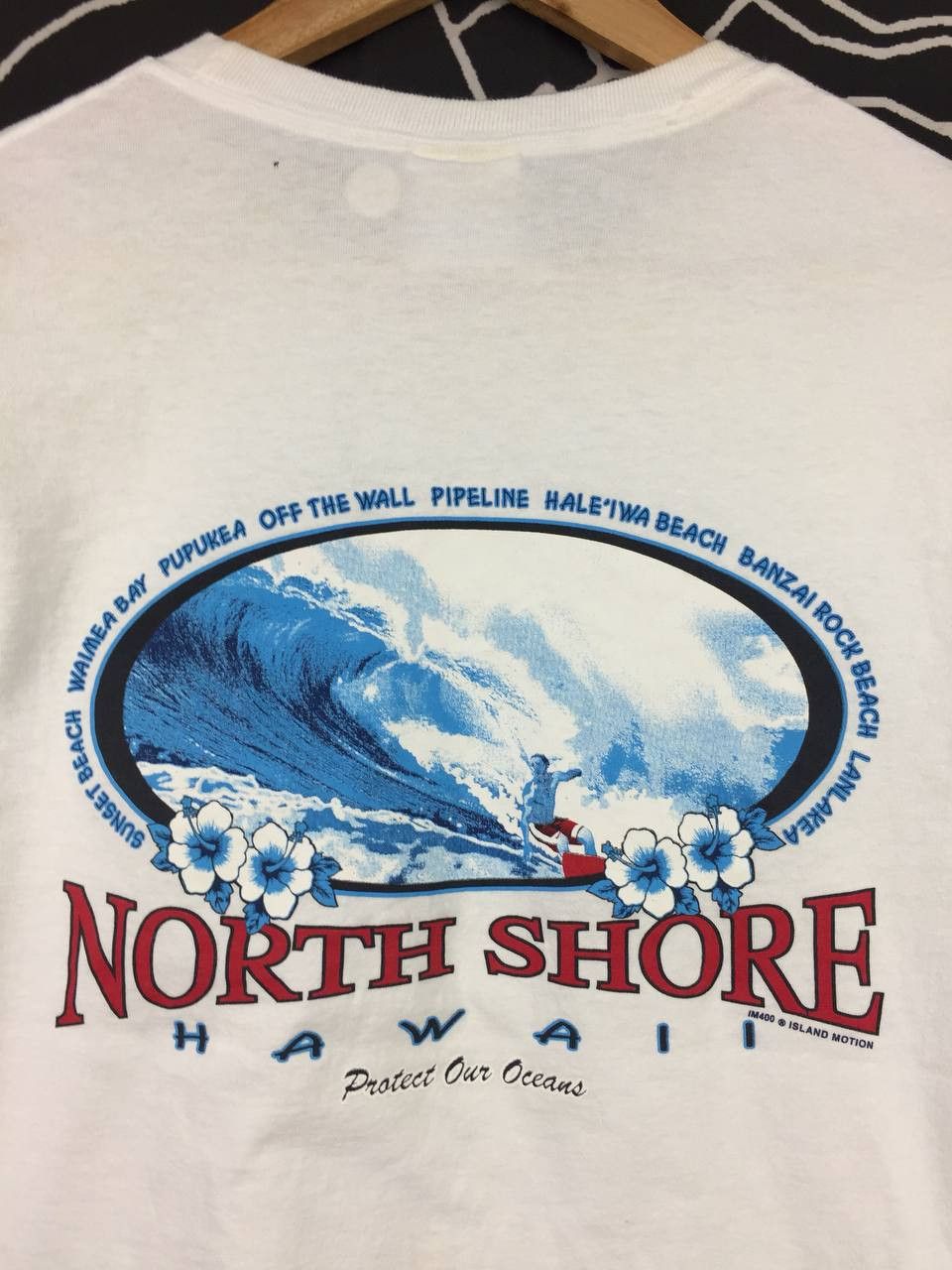 Hanes Vtg 00s Hanes North Shore Hawaii Surfing Tee Size US M / EU 48-50 / 2 - 3 Thumbnail