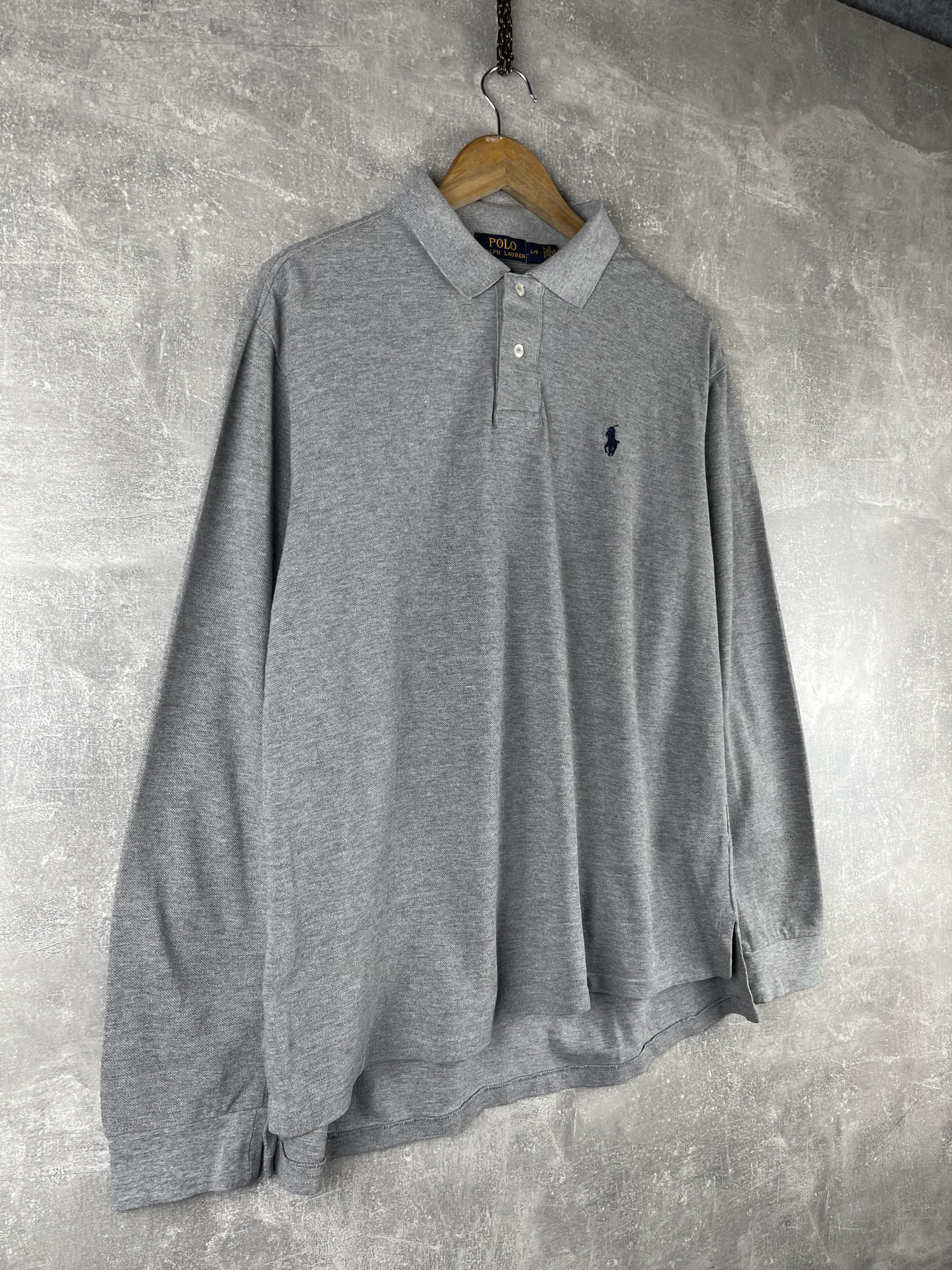 Polo Ralph Lauren Polo Ralph Lauren gray cotton button rugby longsleeve Size US M / EU 48-50 / 2 - 3 Thumbnail