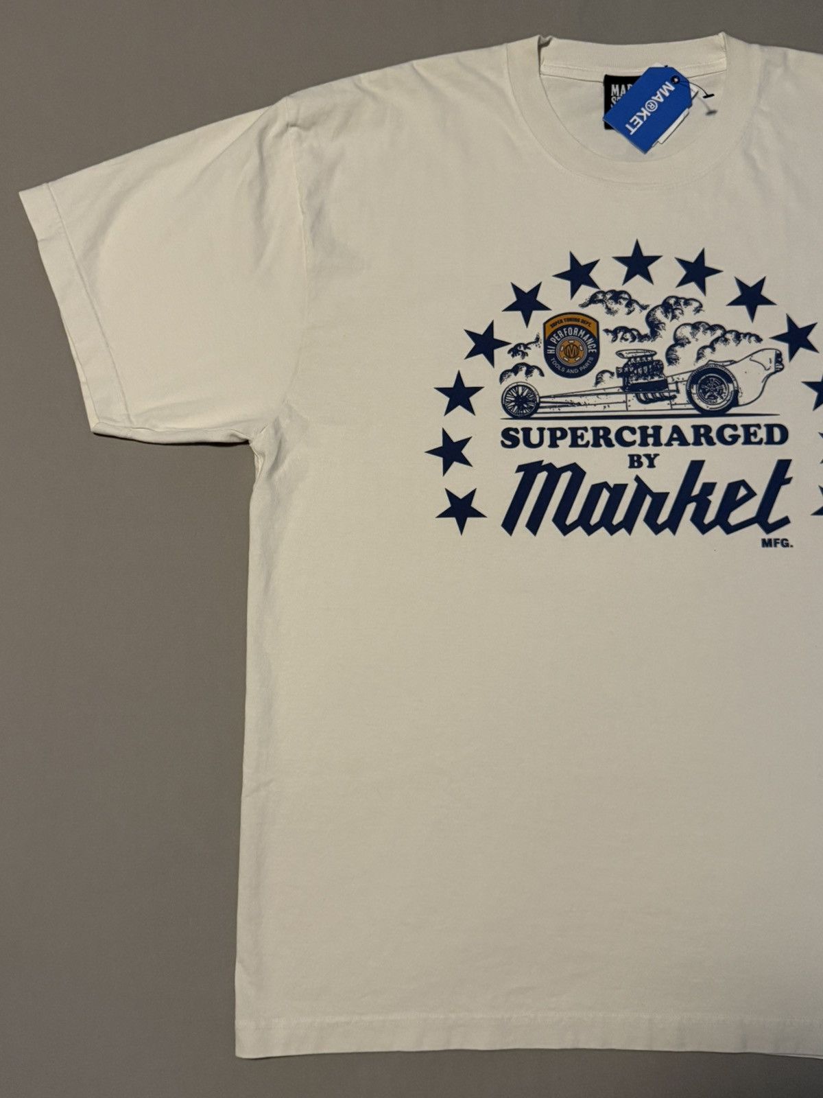 Market Chinatown Market Studios Supercharged Tee T-Shirt Unbleached Size US XL / EU 56 / 4 - 5 Thumbnail