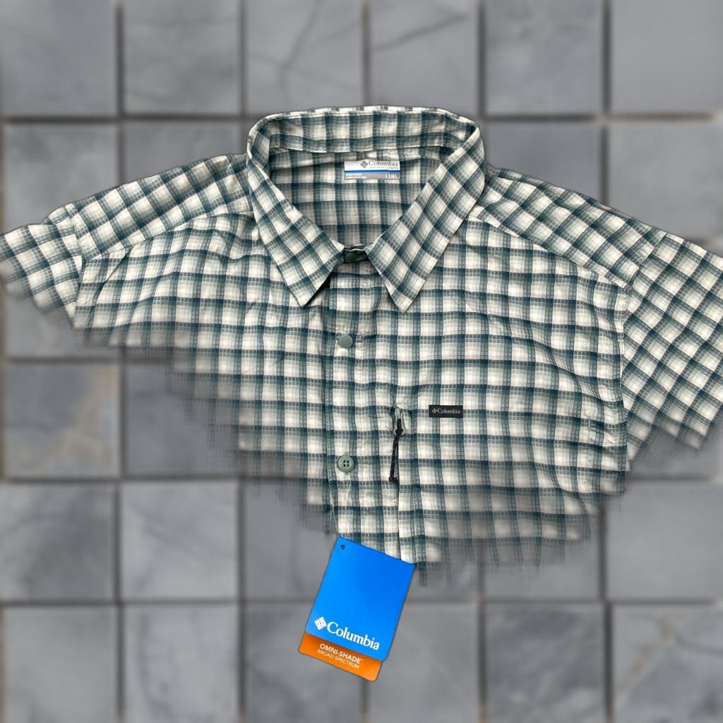 VINTAGE? No — Columbia Button-Up Shirt Mens L Tall Multicolor Plaid