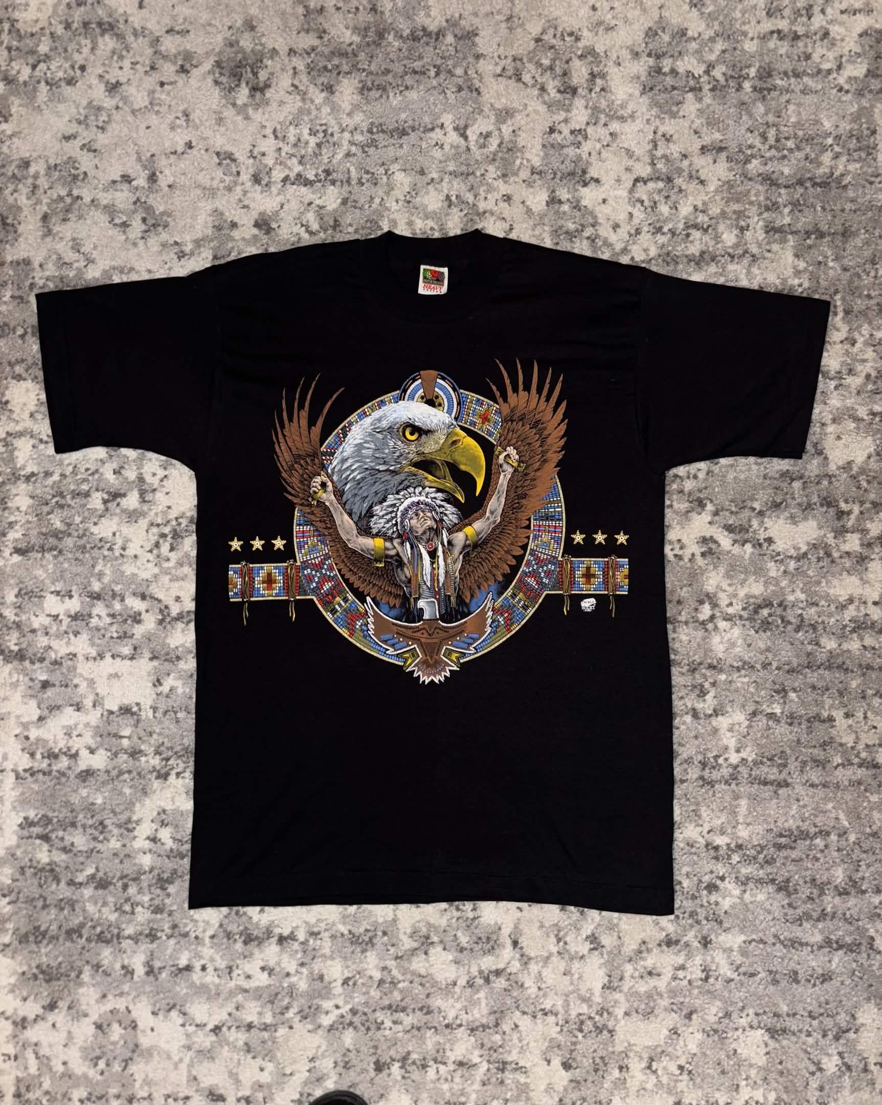 Vintage 90s Tribal Native American Eagle Graphic Shirt Size US L / EU 52-54 / 3 - 1 Thumbnail
