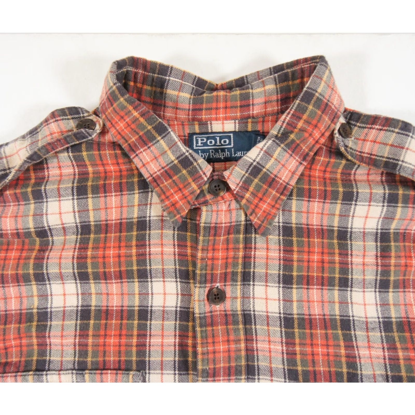 Polo Ralph Lauren VINTAGE Polo Ralph Lauren Shirt Mens Large Red Button-Down Long Sleeve Casual Business Wear 90s Mens Size US L / EU 52-54 / 3 - 3 Thumbnail