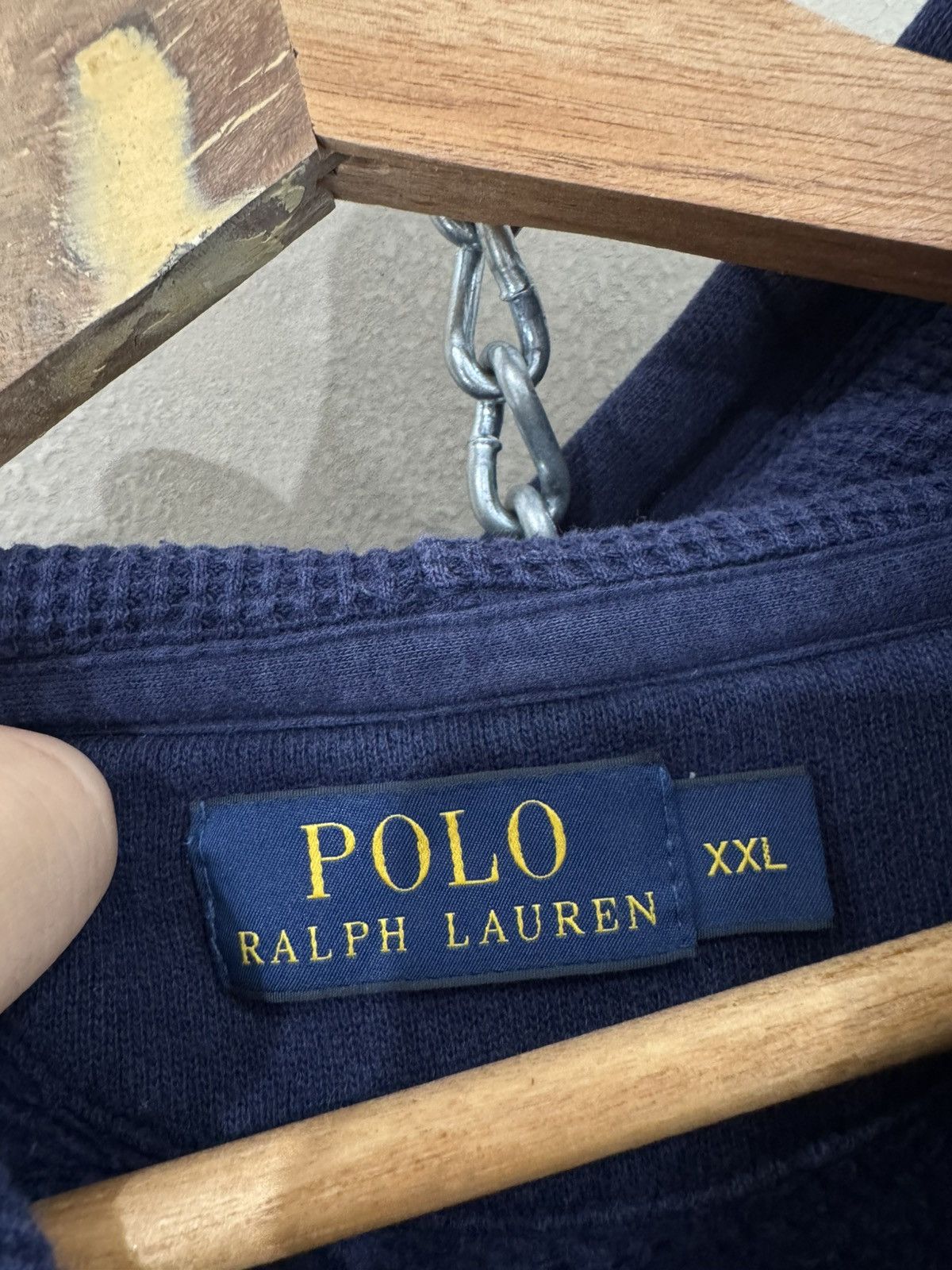 Polo Ralph Lauren Vintage PRL Blue Polo Ralph Lauren Hoodie Big Logo Size US XXL / EU 58 / 5 - 3 Thumbnail