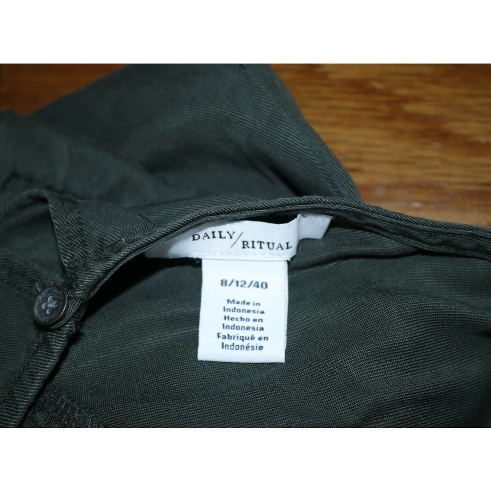 Vintage Daily Ritual Women's Romper Size L Green Sleeveless Casual One-Piece with Drawstring and Pockets Size 36" / US 14 / IT 50 - 7 Thumbnail