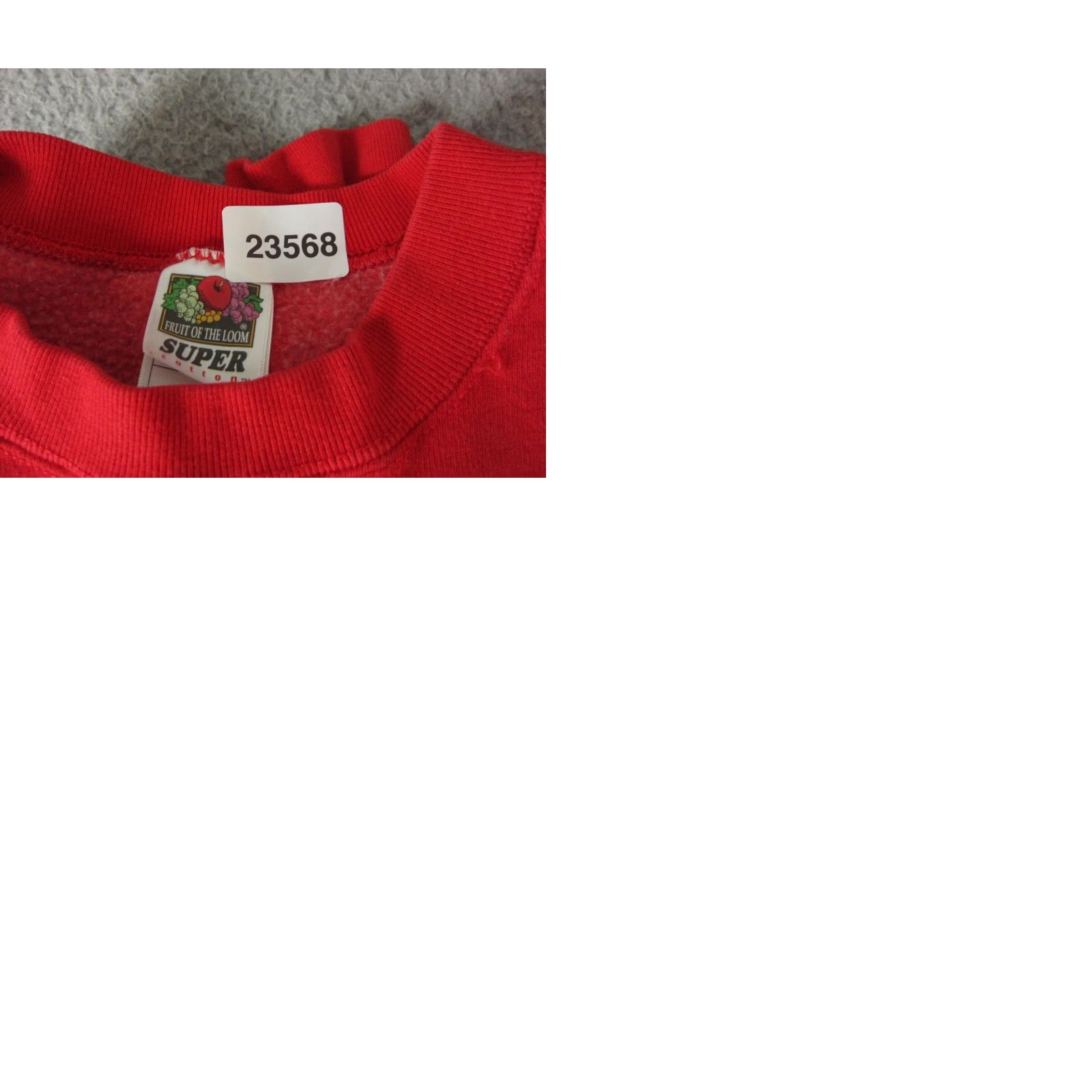 Fruit Of The Loom VINTAGE Fruit of the Loom Sweatshirt Mens M Red Heavyweight USA 90s Army Crew Neck Pullover Cotton Polyester Fleece Size US M / EU 48-50 / 2 - 9 Thumbnail