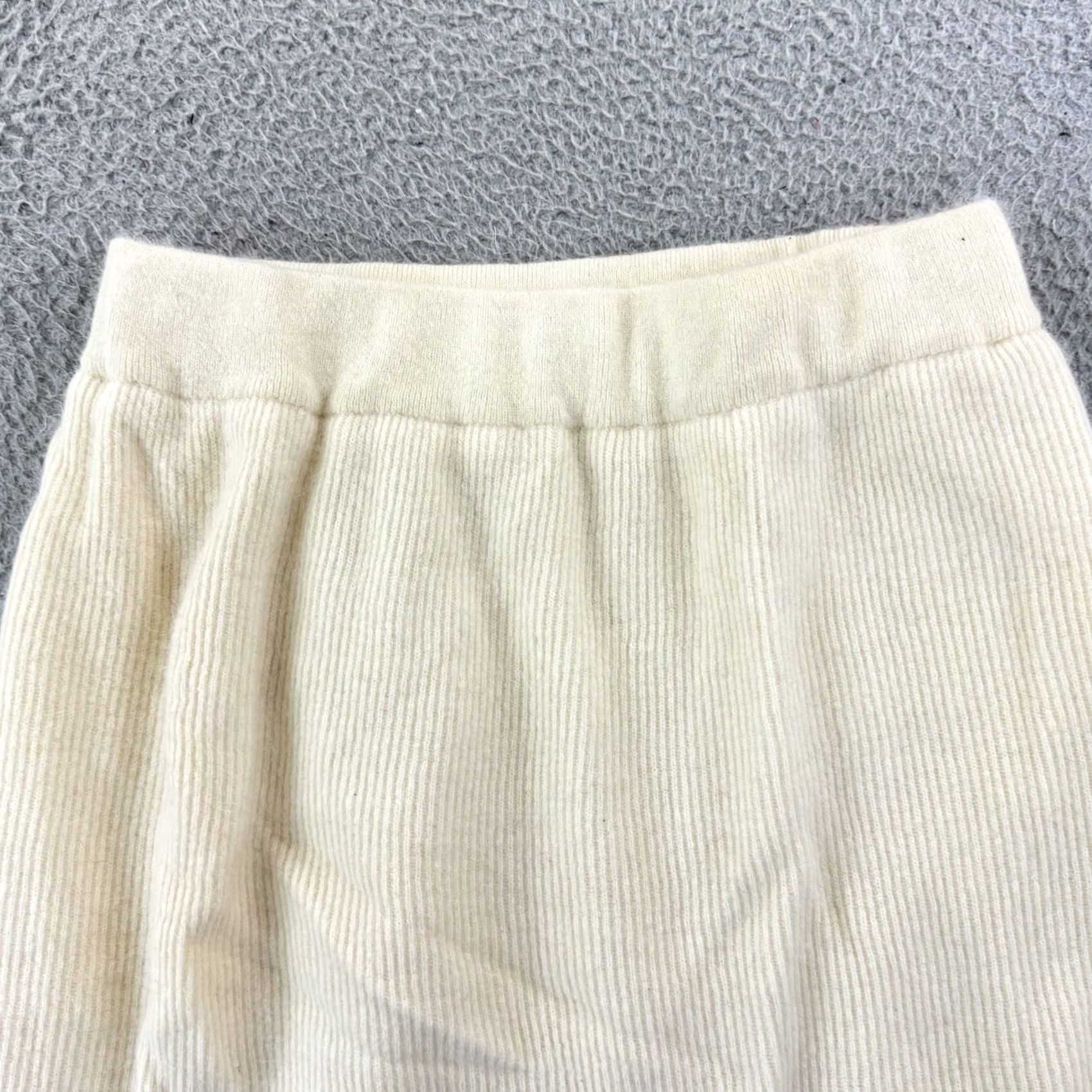 Vintage VINTAGE Pappagallo Skirt Women's Large Ivory Wool Rabbit Knit Pencil 80s Pull On Size 36" / US 14 / IT 50 - 3 Thumbnail