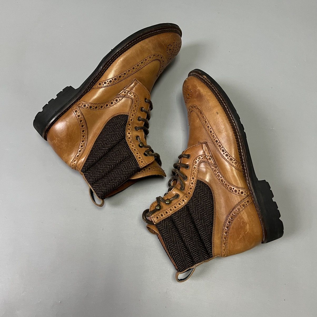 Leather Leather Brogue Boots Cowboy y2k D.H. Pollak boots Vibram men Size US 7.5 / EU 40-41 - 9 Thumbnail