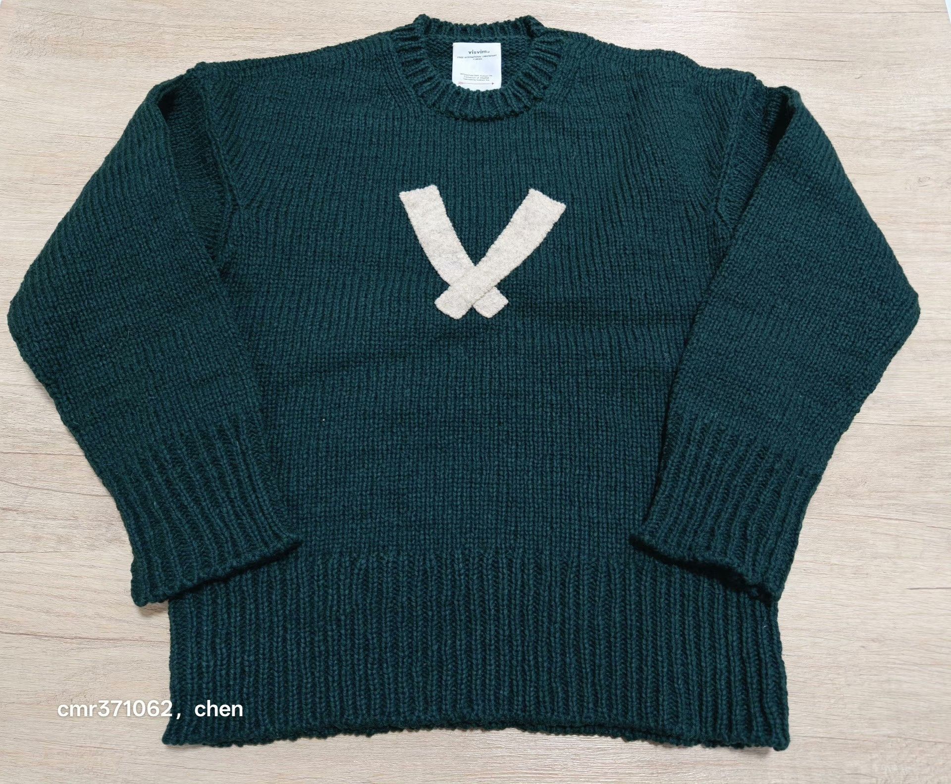 Visvim VISVIM 22AW LETTERMAN CREW KNIT Size US M / EU 48-50 / 2 - 1 Thumbnail