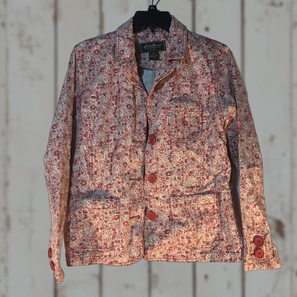 Eddie Bauer Eddie Bauer Women's Floral Cotton Light Jacket Size M Multicolor Fall Winter Casual Size M / US 6-8 / IT 42-44 - 1 Thumbnail