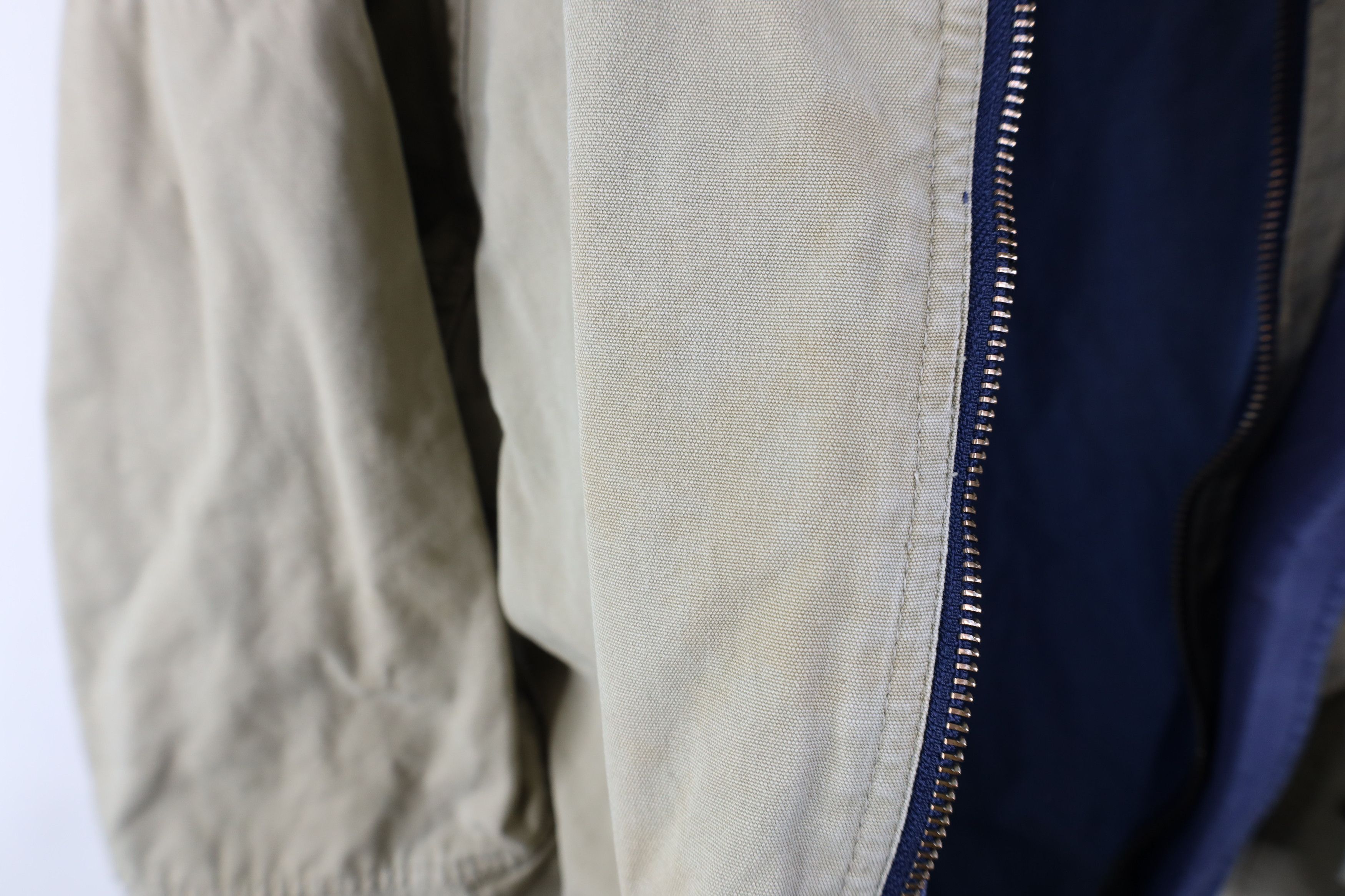 Vintage Vintage 90s Streetwear Heavy Canvas Hooded Jacket Beige Size US L / EU 52-54 / 3 - 11 Thumbnail