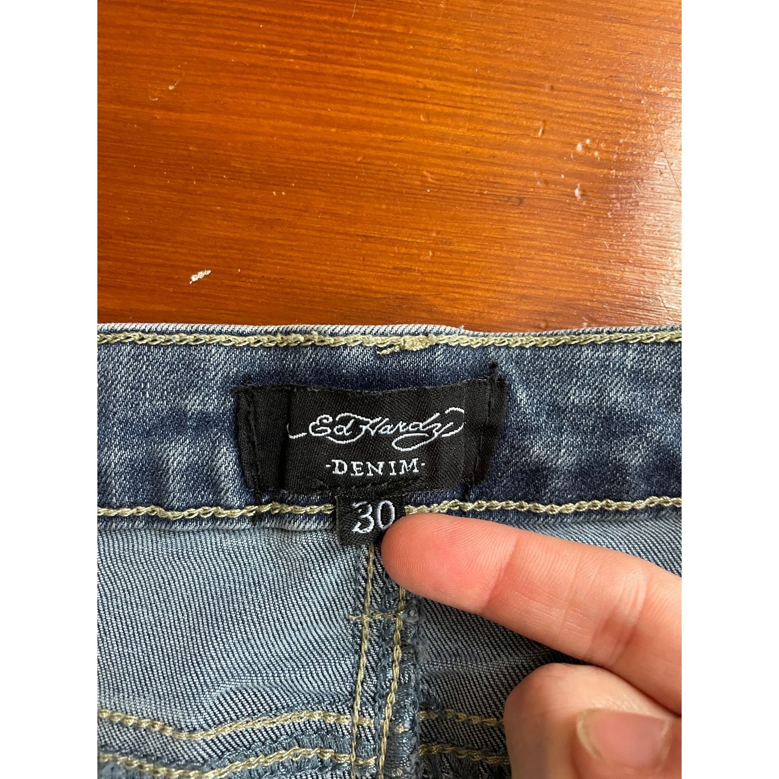 Ed Hardy Ed Hardy Tattoo Graphic Jeans Y2K Denim Size 30 Size 30" / US 8 / IT 44 - 3 Thumbnail