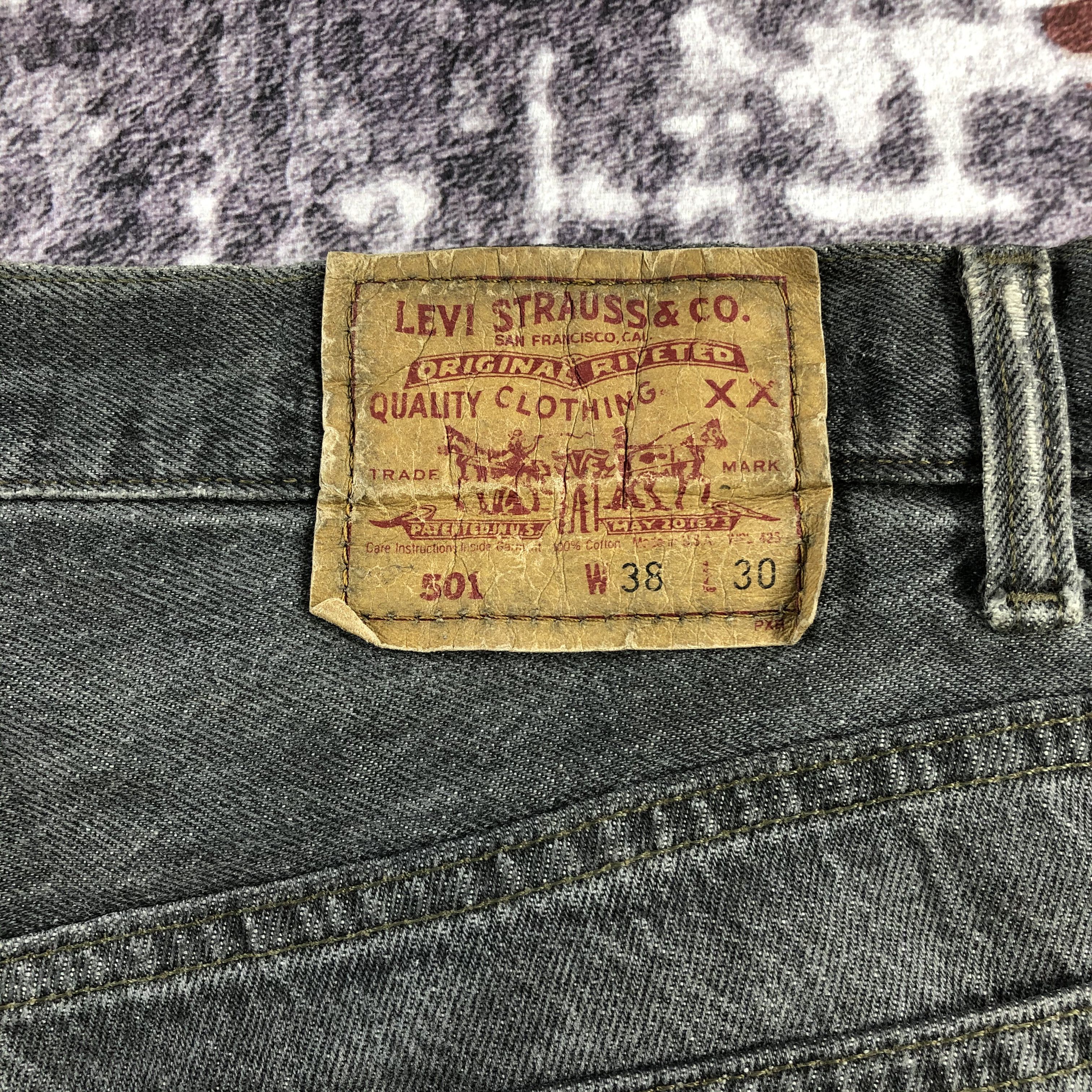 Levi's Vintage 90s Levis 501 Faded Black Jeans-JM2355 Size US 37 - 7 Thumbnail
