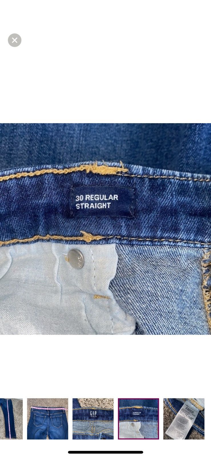 Gap Gap denim straight legged jeans size 30 Size 30" / US 8 / IT 44 - 7 Thumbnail