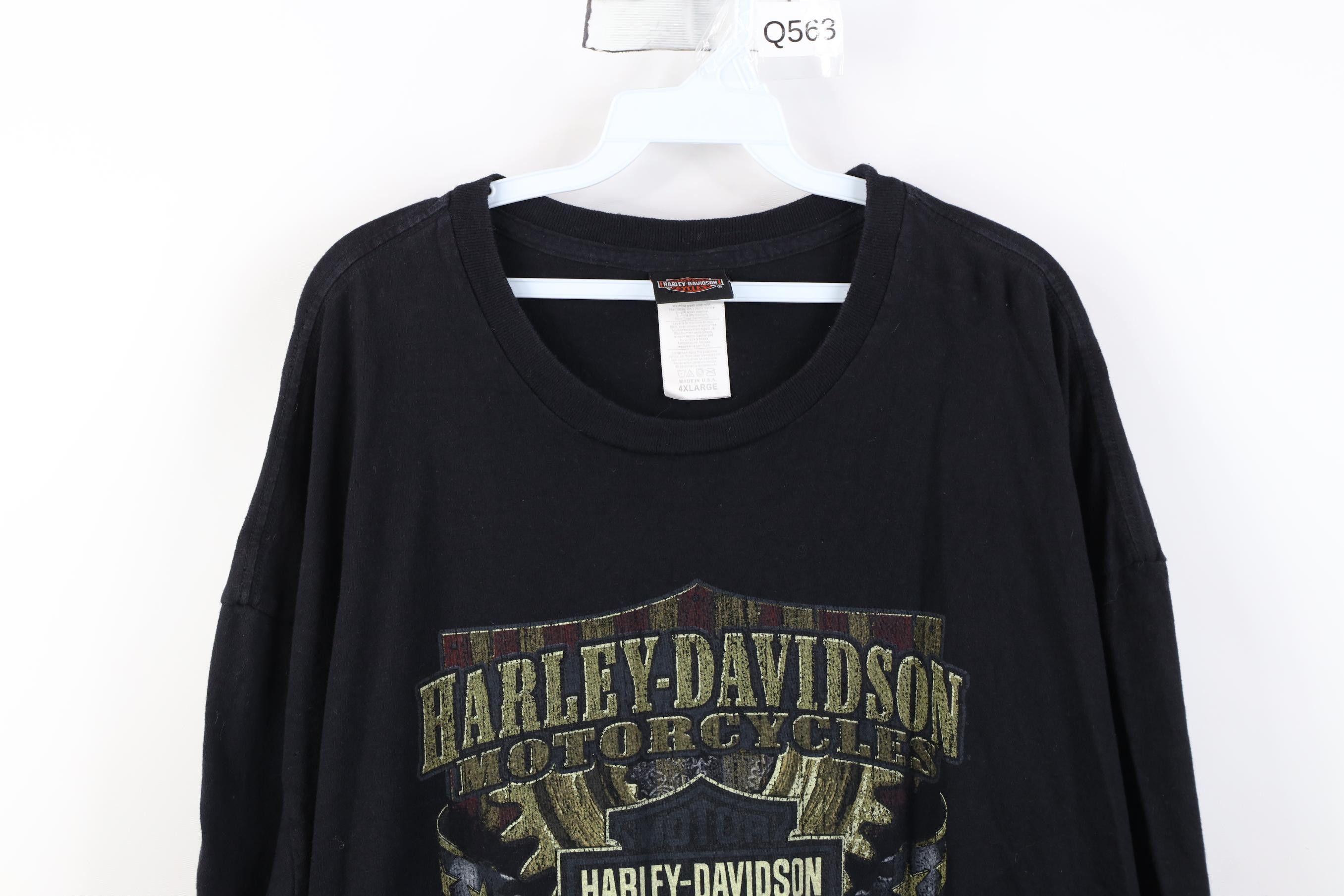 Harley Davidson Vintage Y2K Harley Davidson Spell Big Logo T-Shirt Black USA Size US XXL / EU 58 / 5 - 2 Thumbnail