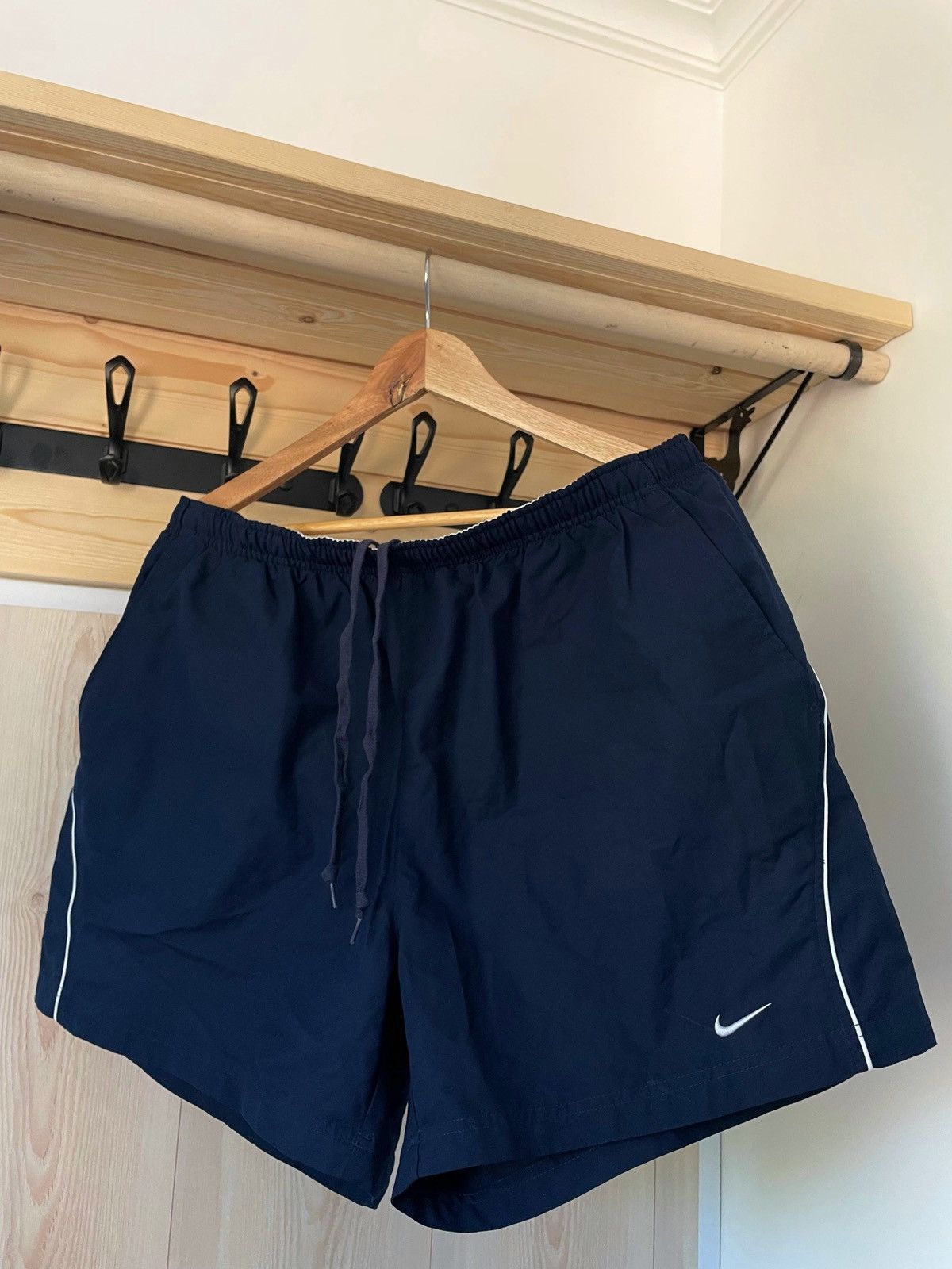 Nike × Vintage Vintage Nike Y2K Striped Nylon Shorts Size US 38 / EU 54 - 2 Thumbnail