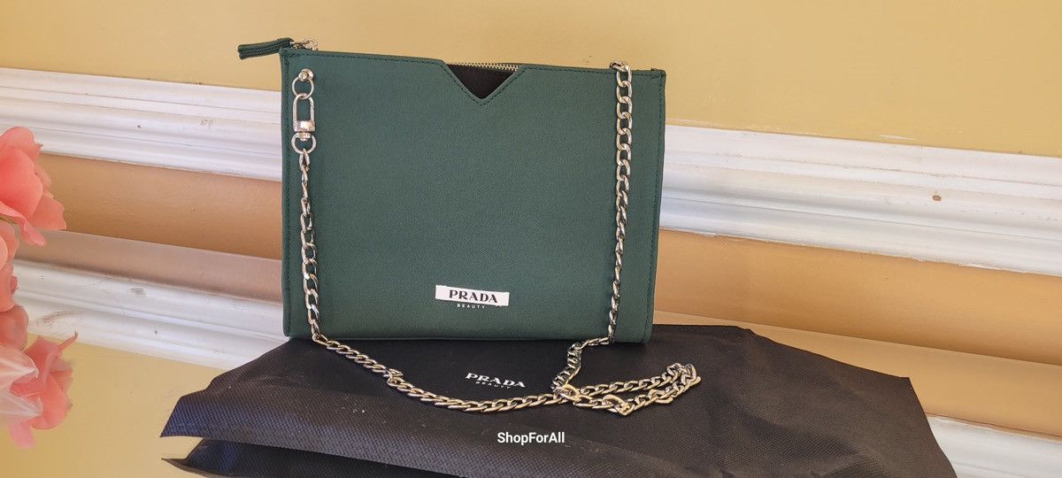 Prada Prada beaute Forest Green Cosmetic Pouch Size ONE SIZE - 1 Thumbnail