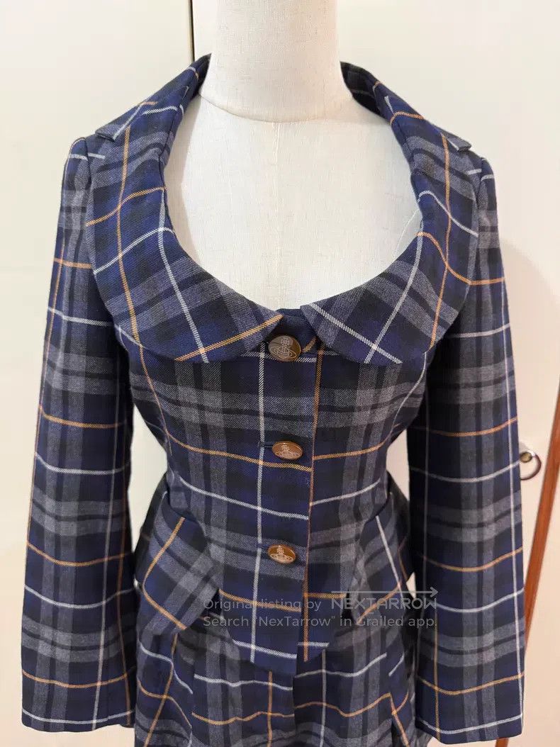 Vivienne Westwood Vivienne Westwood Red label blue checkered petal collar su Size M / US 6-8 / IT 42-44 - 5 Thumbnail