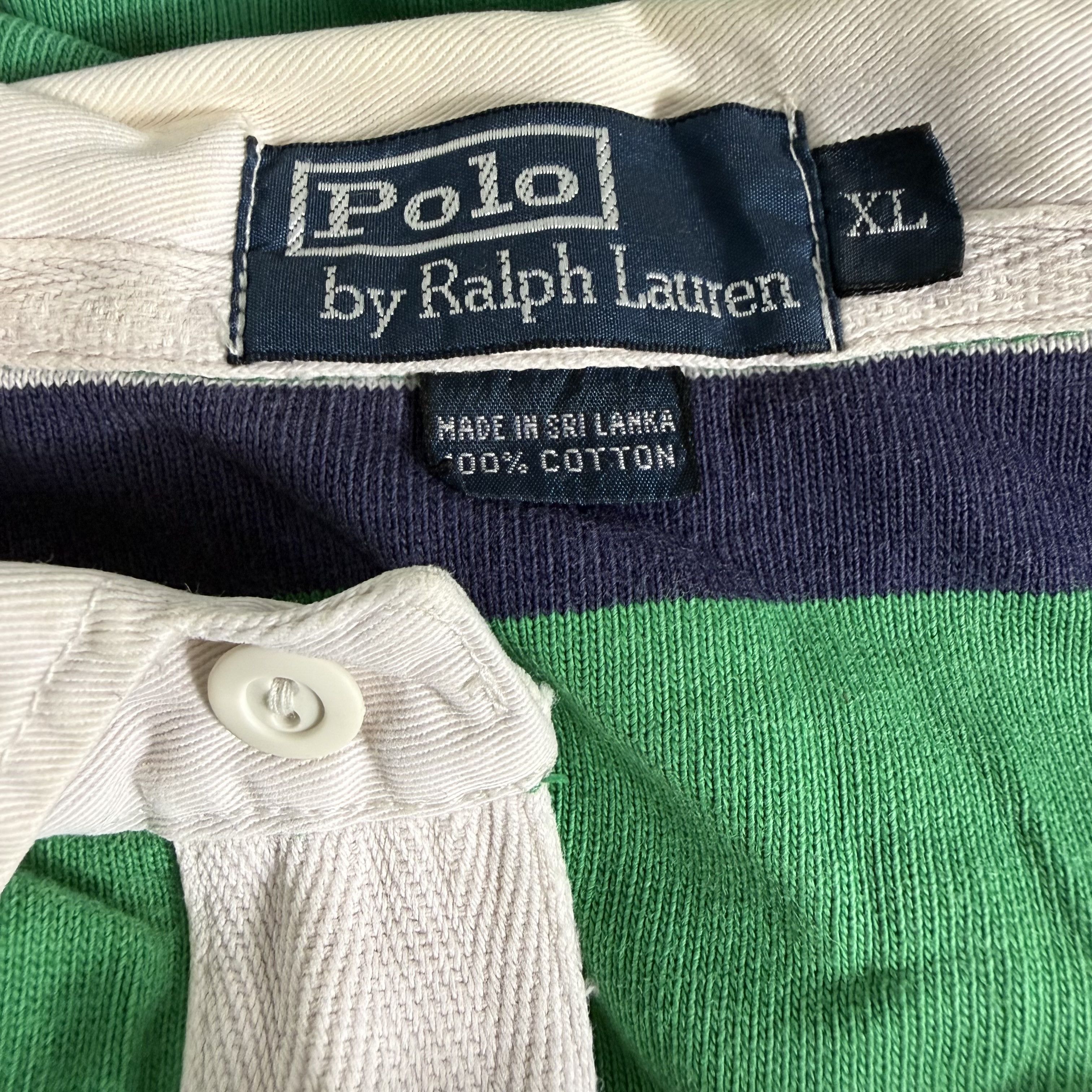 Polo Ralph Lauren 🔥RARE🔥Vintage Polo Ralph Lauren Stripes L/S Rugby Shirt Size US XL / EU 56 / 4 - 4 Thumbnail