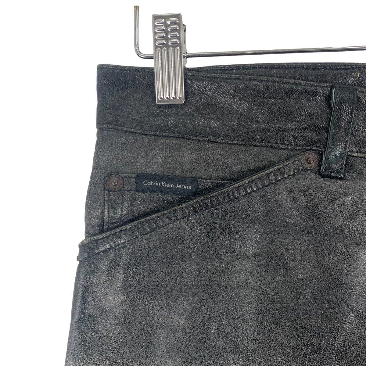 CALVIN KLEIN Leather Casualwear Designer Leather Pants