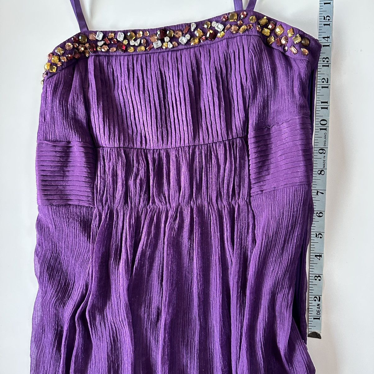 Other Vintage Beaded Metallic Princess Maxi Gown Slip Shawl 38 Size XS / US 0-2 / IT 36-38 - 11 Thumbnail