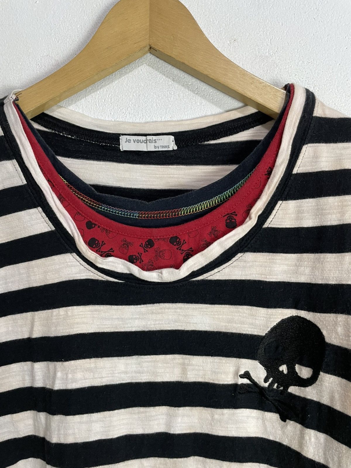 If Six Was Nine Japanese Gothic Double Layer LongSleeve striped Style Size L / US 10 / IT 46 - 3 Thumbnail