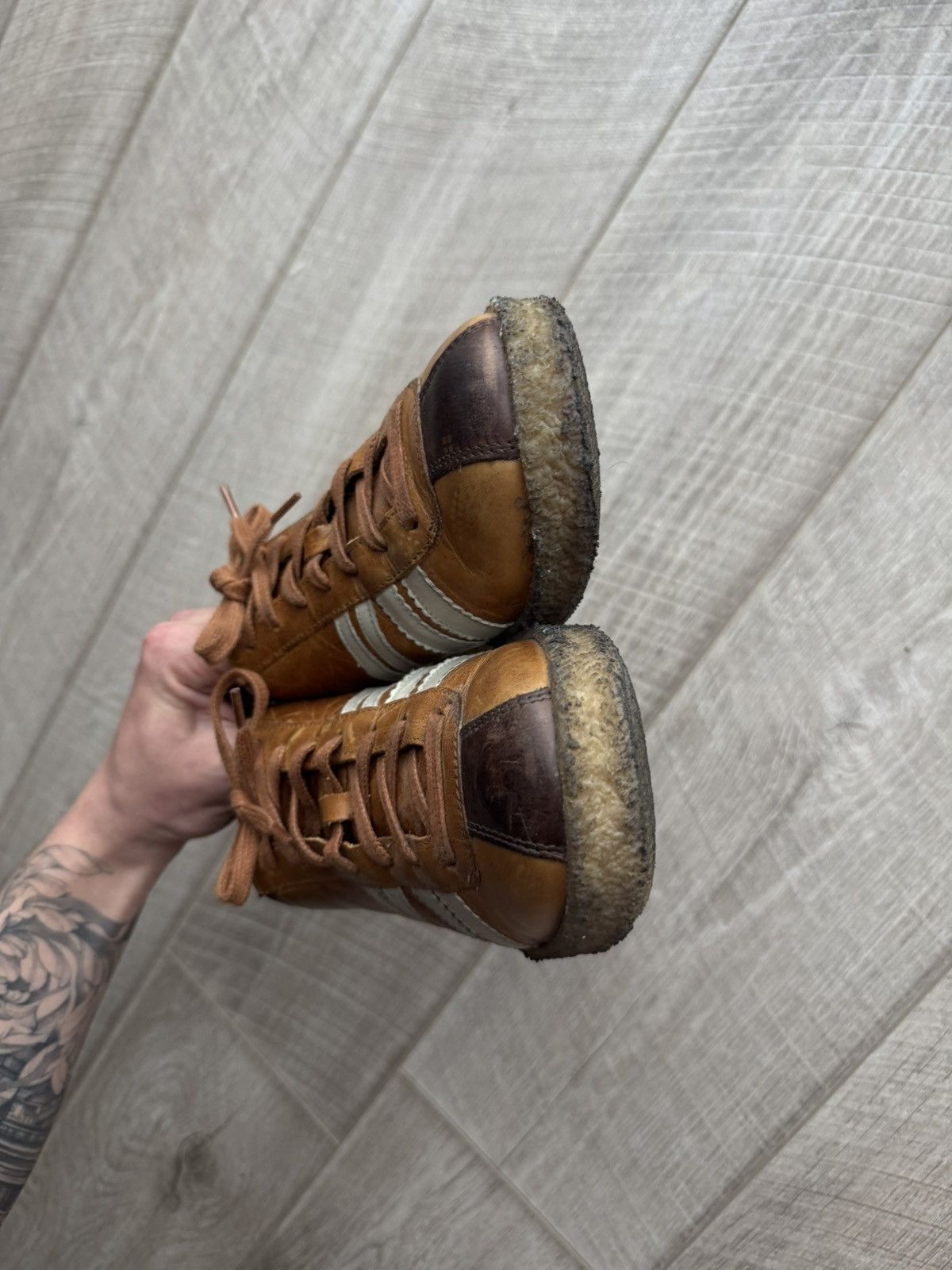 Japanese Brand Zeha Berlin Leather Sneakers Brown Vintage Retro Size EU 41 Size US 8 / EU 41 - 7 Thumbnail