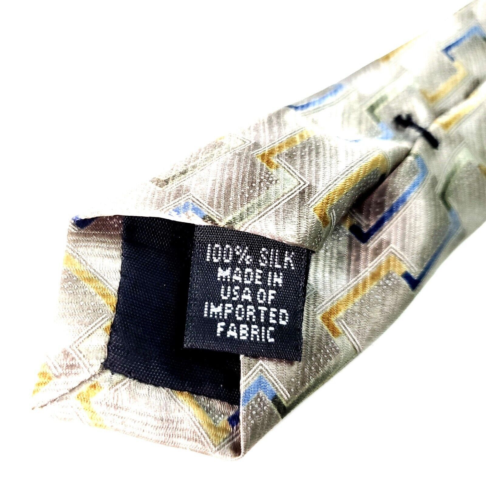 Jos. A. Bank Jos A Bank Print Gray Geometric USA Size ONE SIZE - 5 Thumbnail