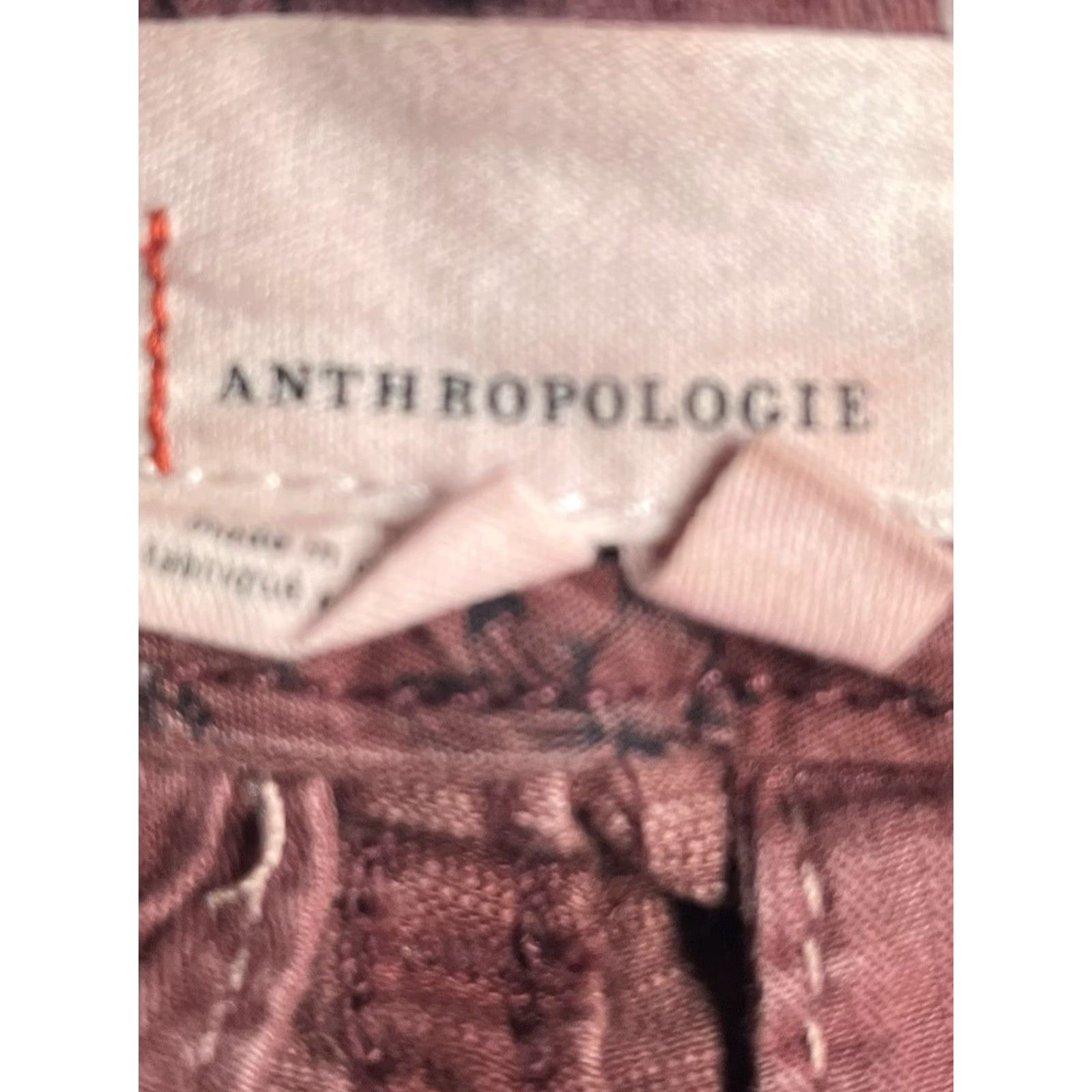 Vintage Anthropologie Pilcro Demilune Boot Utility Flare Pants Plum 00 Women Size 24" / US 00 / IT 34 - 6 Thumbnail