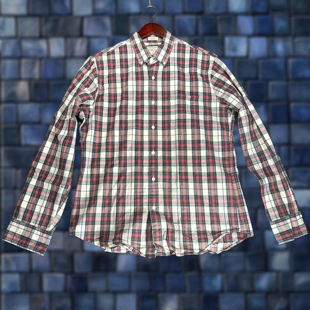 J.Crew VINTAGE J. CREW Shirt Mens M Classic Secret Wash Pocket Button Down Plaid Home Size US M / EU 48-50 / 2 - 1 Thumbnail
