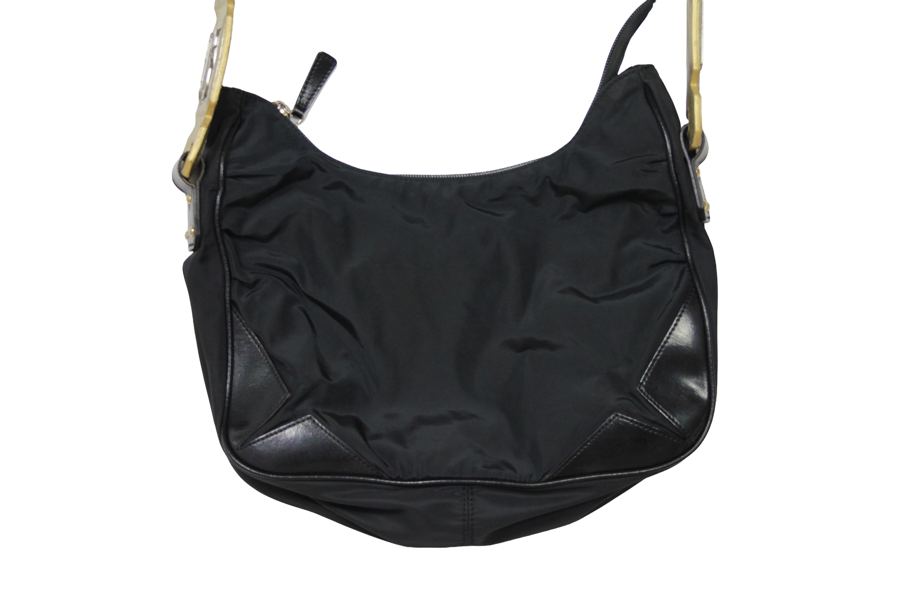 Versus Versace 00S Y2K Logo Half Moon Nylon Bag Vintage Size ONE SIZE - 2 Thumbnail