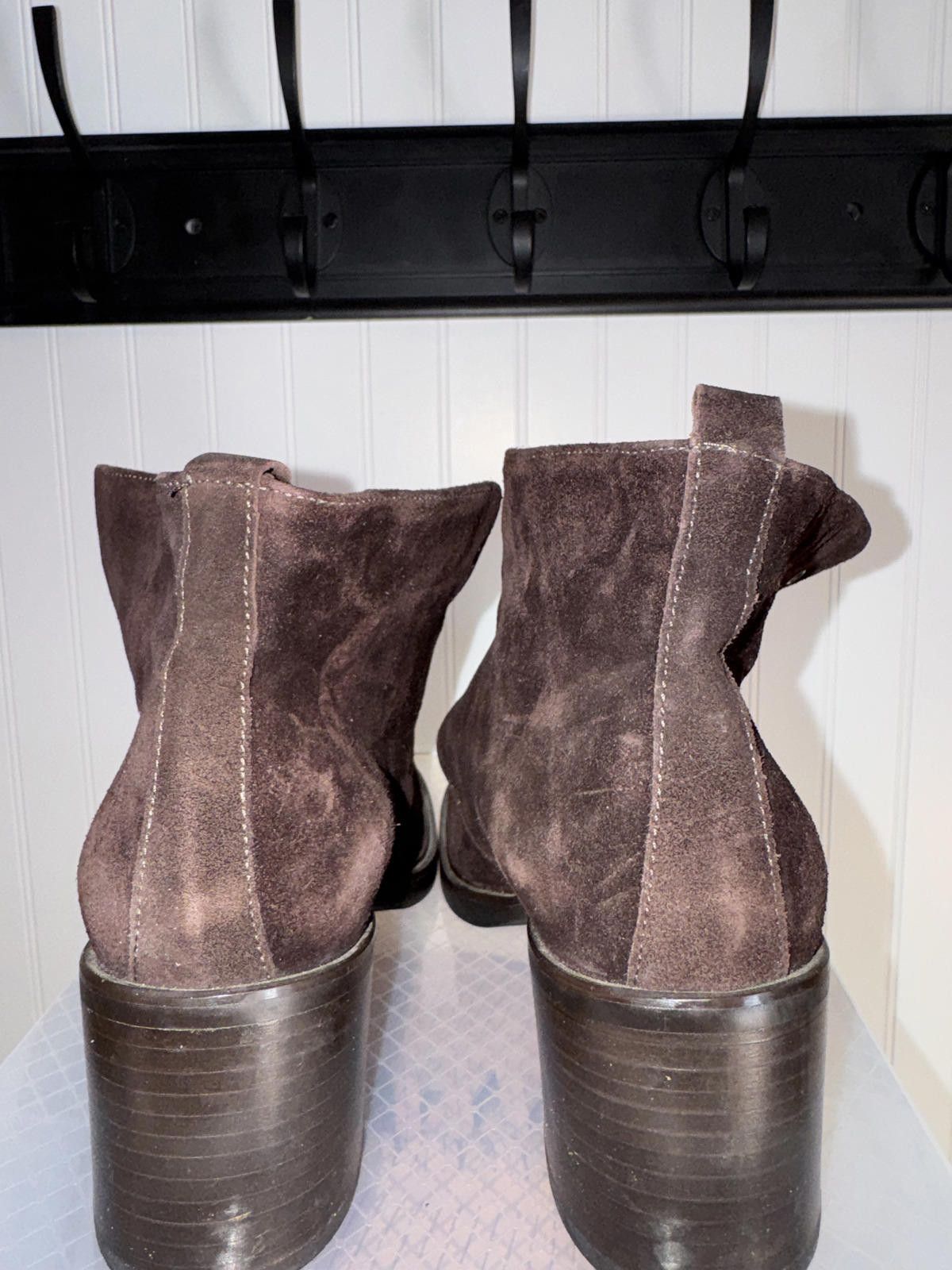 Other Joan & David Brown Suede Ankle Boots with Block Heel Size US 8.5 / IT 38.5 - 3 Thumbnail