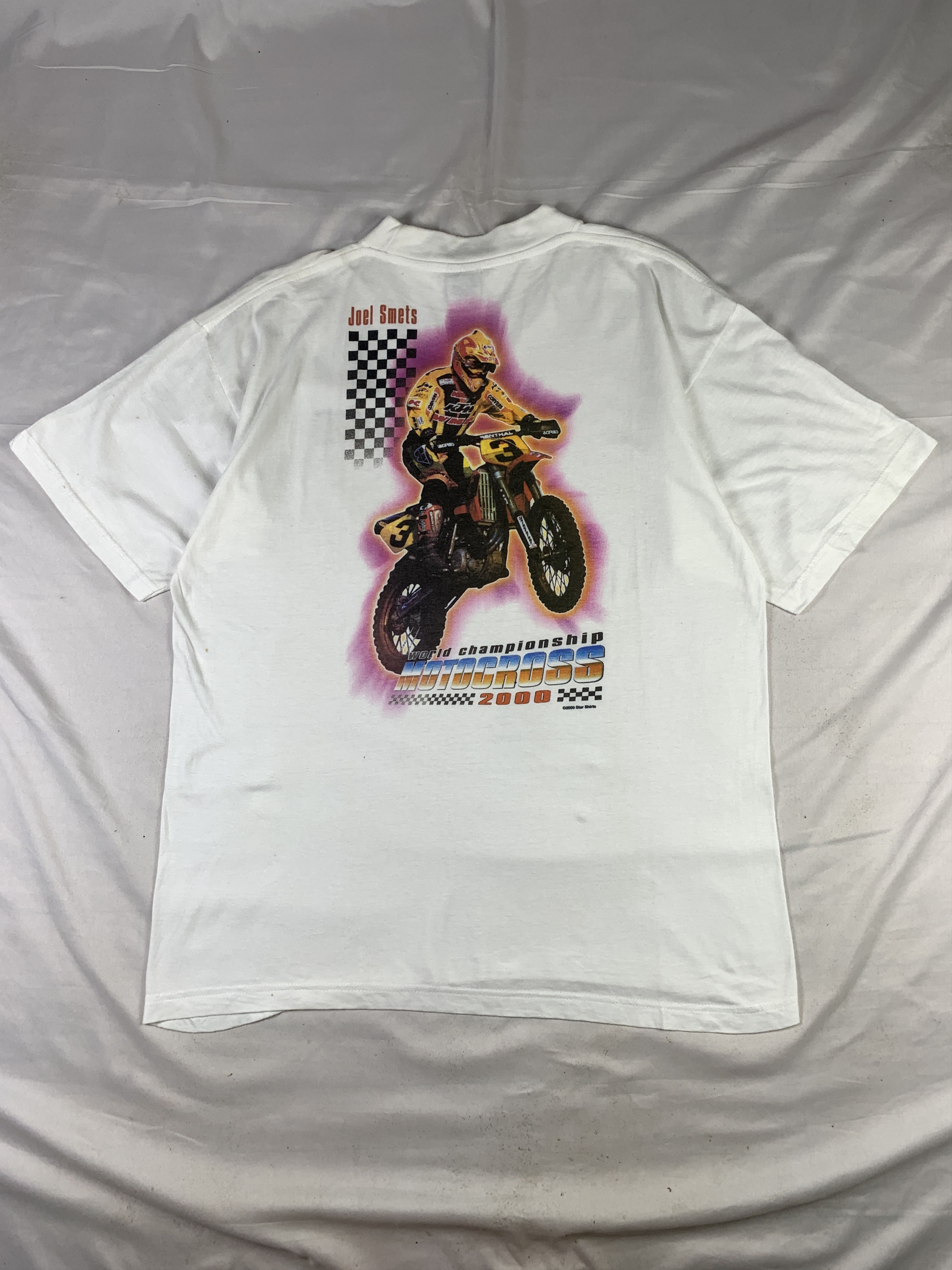 Vintage 2000 Motocross WC White #4 Tee (M) Size M / US 6-8 / IT 42-44 - 1 Thumbnail