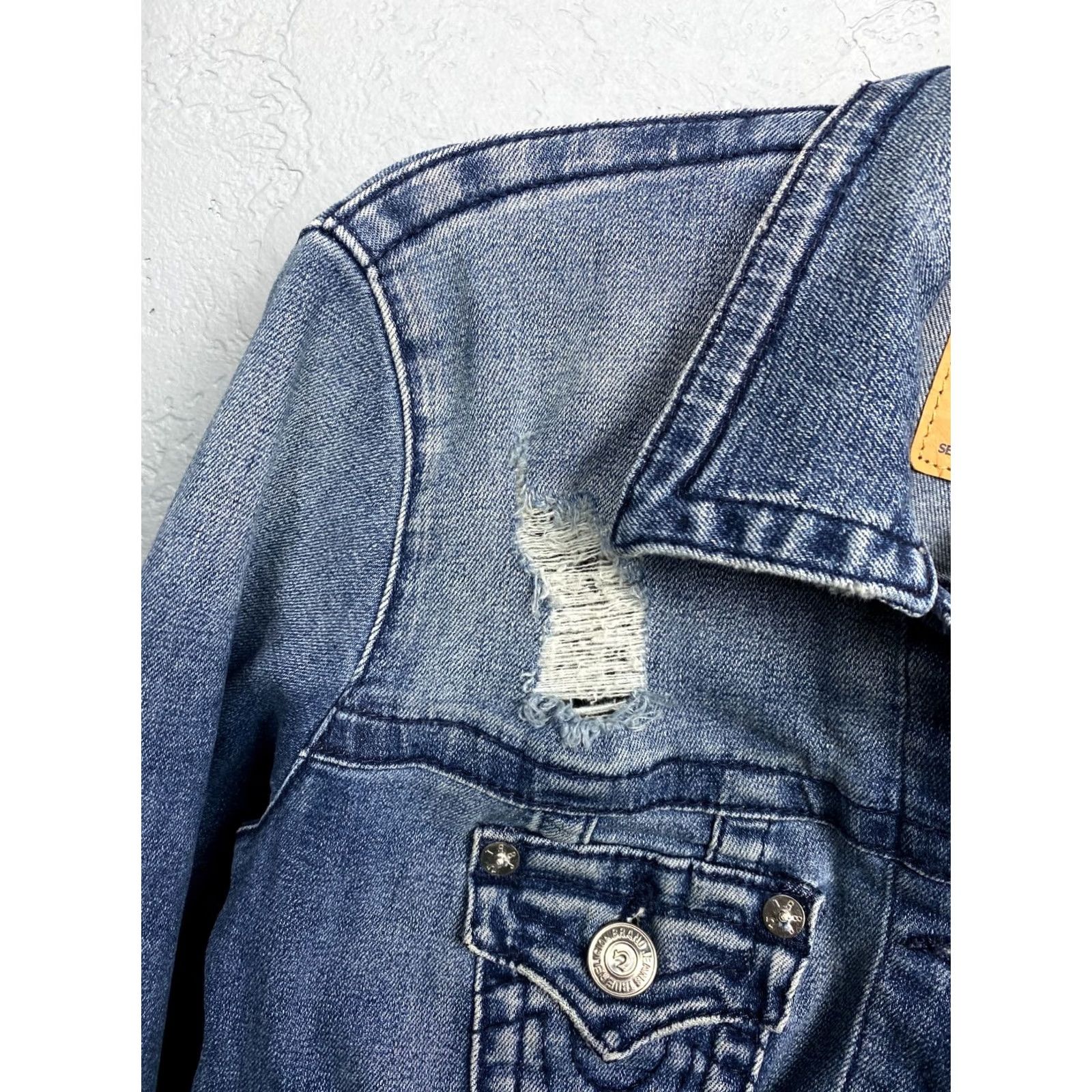 True Religion True Religion Denim Jacket Womens Size S Blue Vintage Jeans Jacket Style Denim Jacket Women Small Blue 90s Years Mens Womens Girls Size 28" / US 6 / IT 42 - 3 Thumbnail
