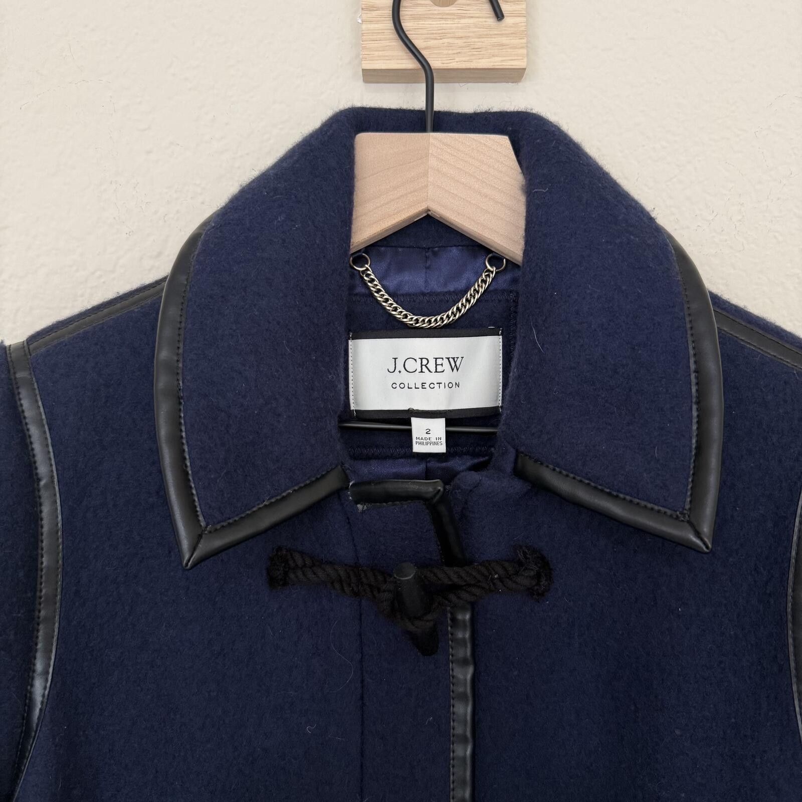 J.Crew J.Crew Coat Women's 2 Blue Collection Toggle Wool Cashmere Size XS / US 0-2 / IT 36-38 - 6 Thumbnail